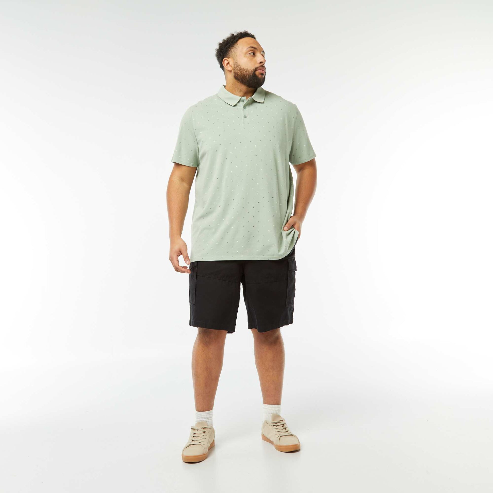 Bermuda multi-poches en twill NOIR