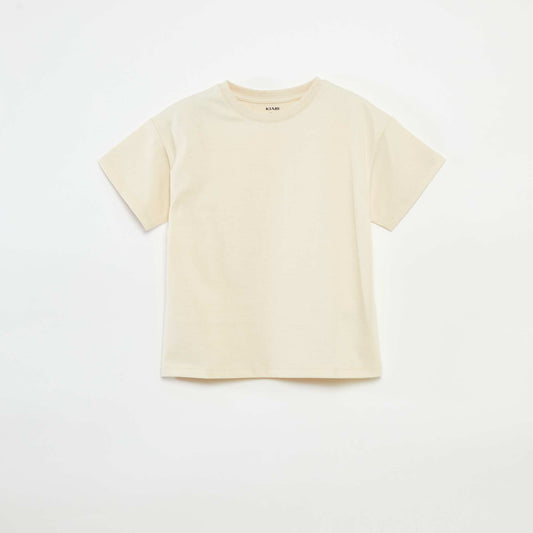 T-shirt en coton premium BEIGE
