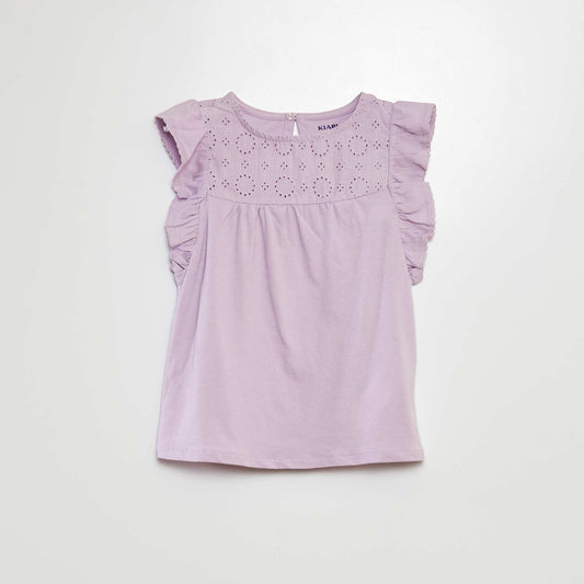 T-shirt en broderie anglaise VIOLET
