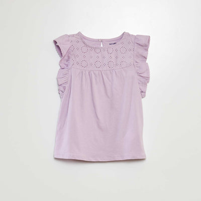 T-shirt en broderie anglaise VIOLET