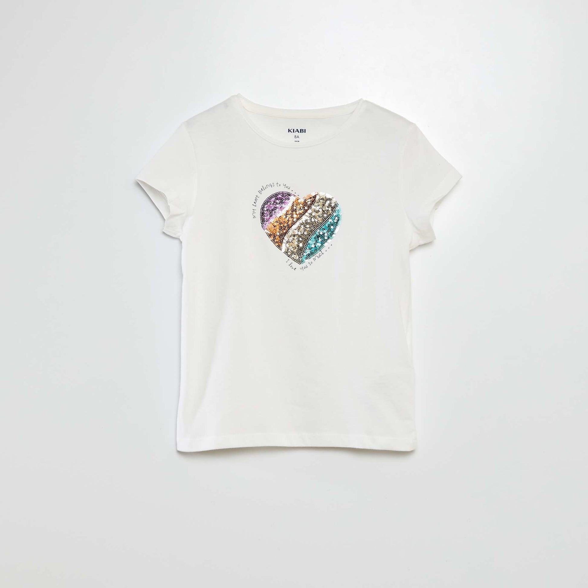 Tee-shirt imprimé fantaisie BLANC