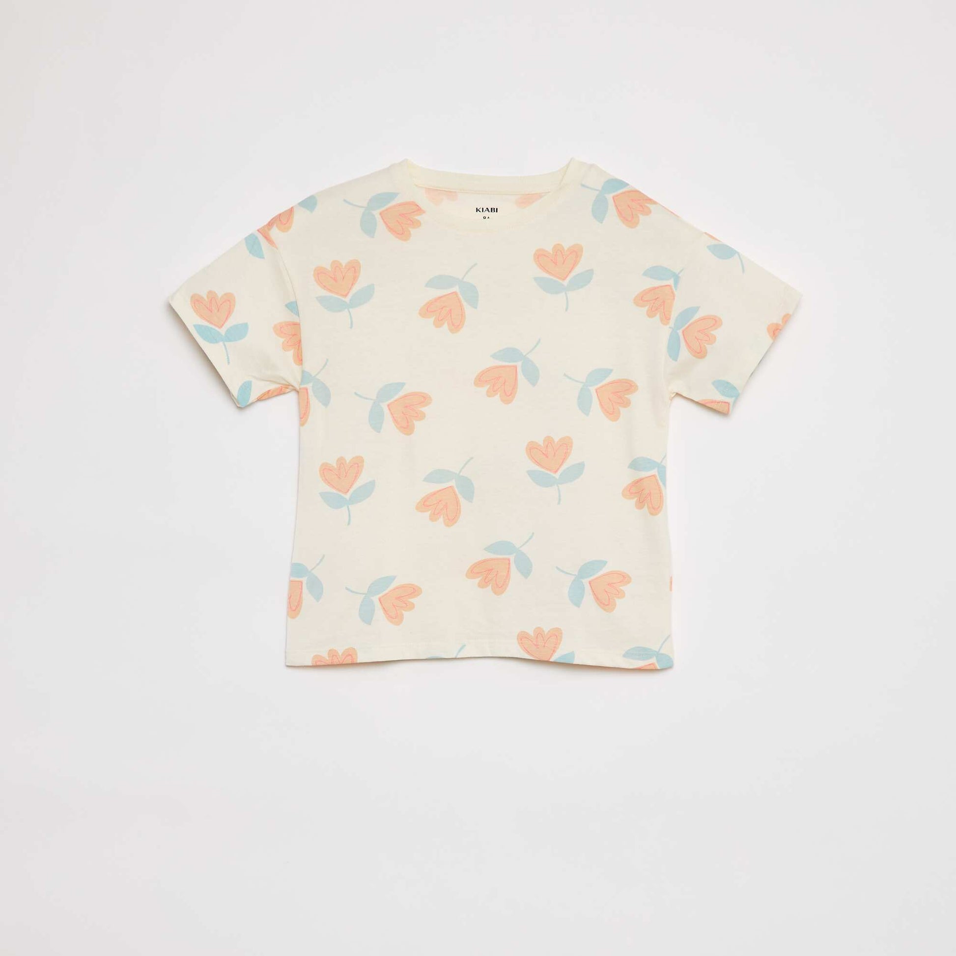 T-shirt à manches courtes avec imprimé BLANC