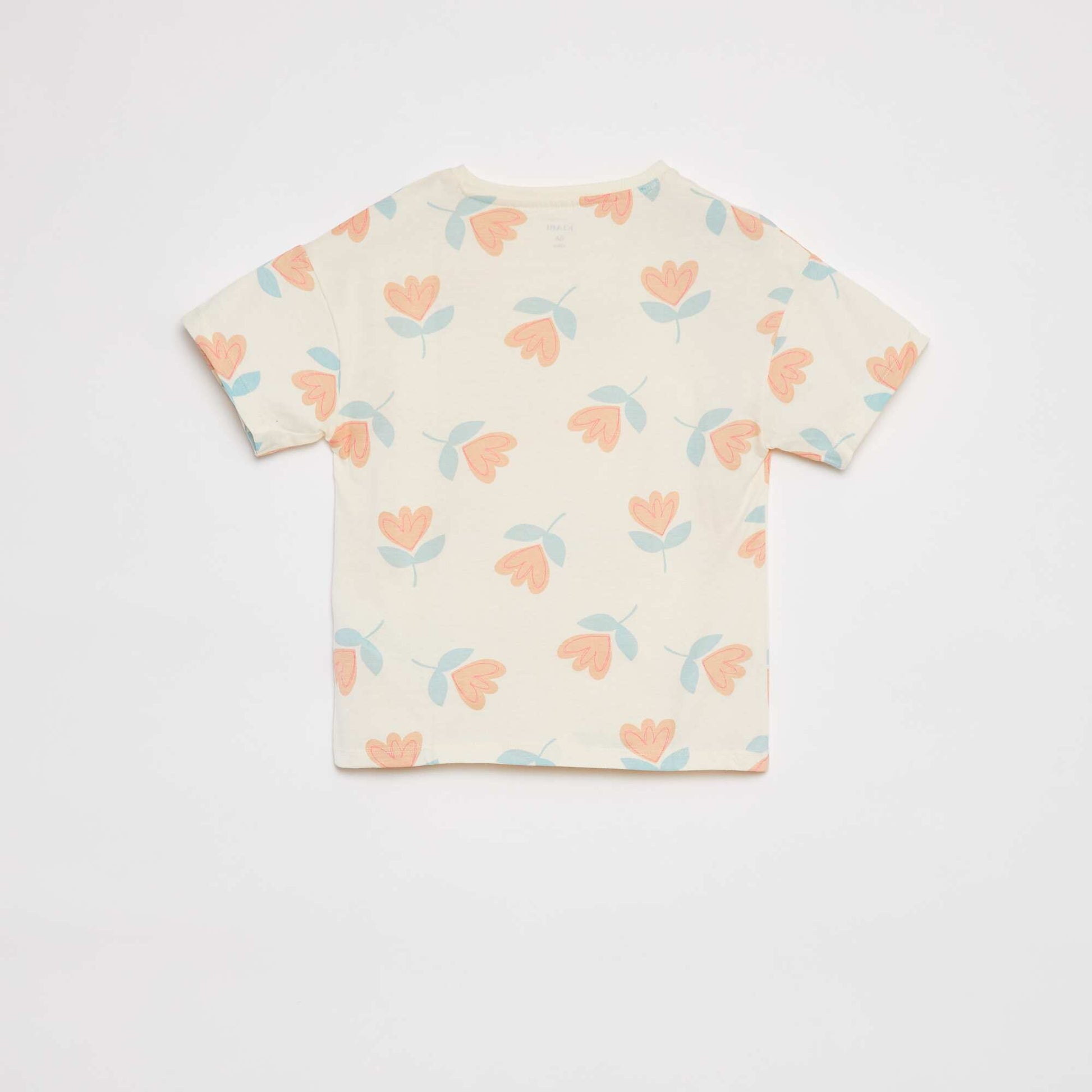 T-shirt à manches courtes avec imprimé BLANC