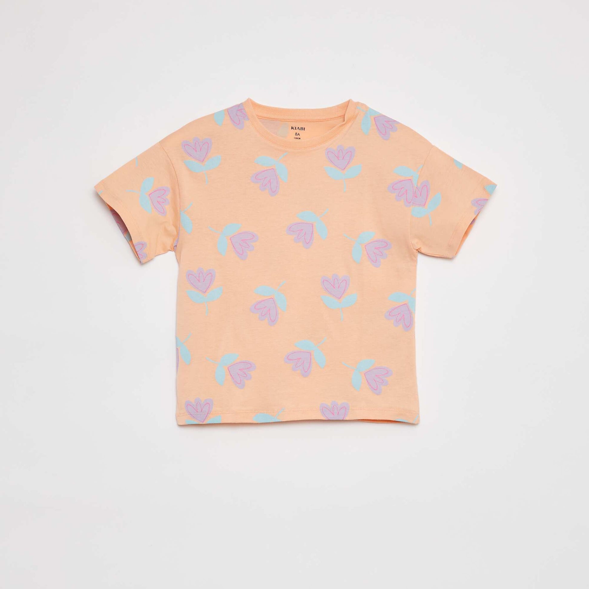 T-shirt à manches courtes avec imprimé ORANGE