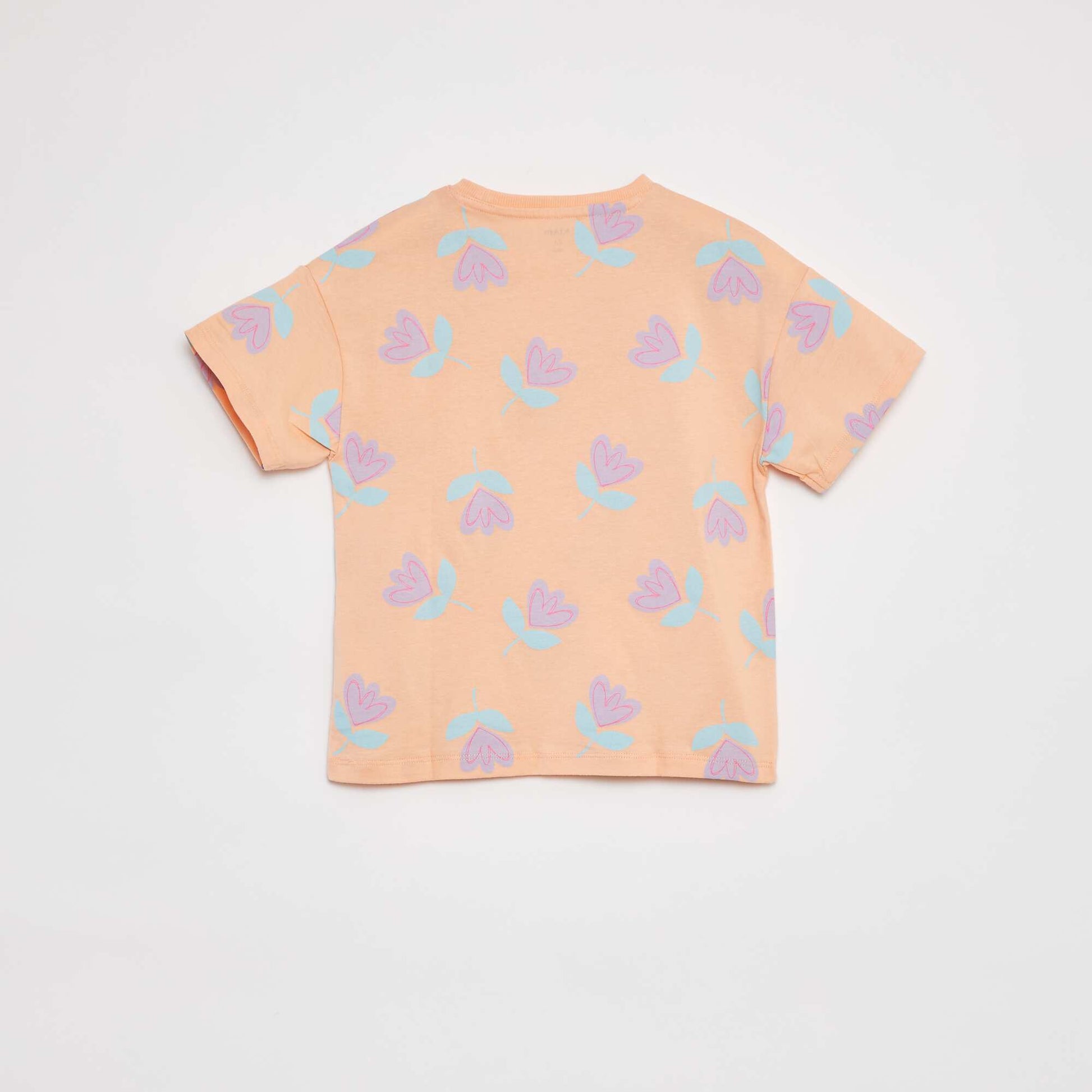 T-shirt à manches courtes avec imprimé ORANGE