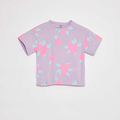 T-shirt à manches courtes avec imprimé VIOLET