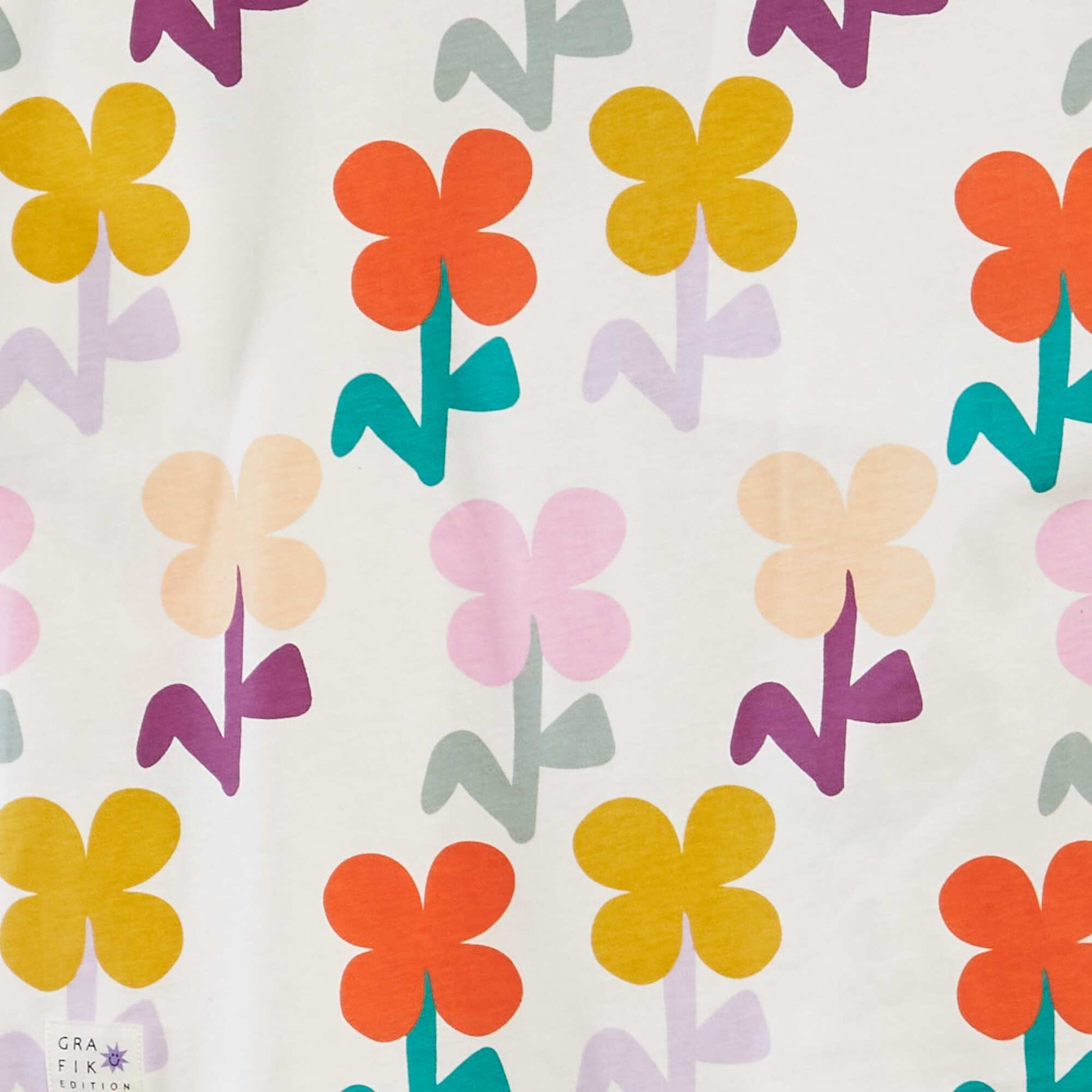 T-shirt imprimé manches courtes - Grafik Edition BLANC FLEURS