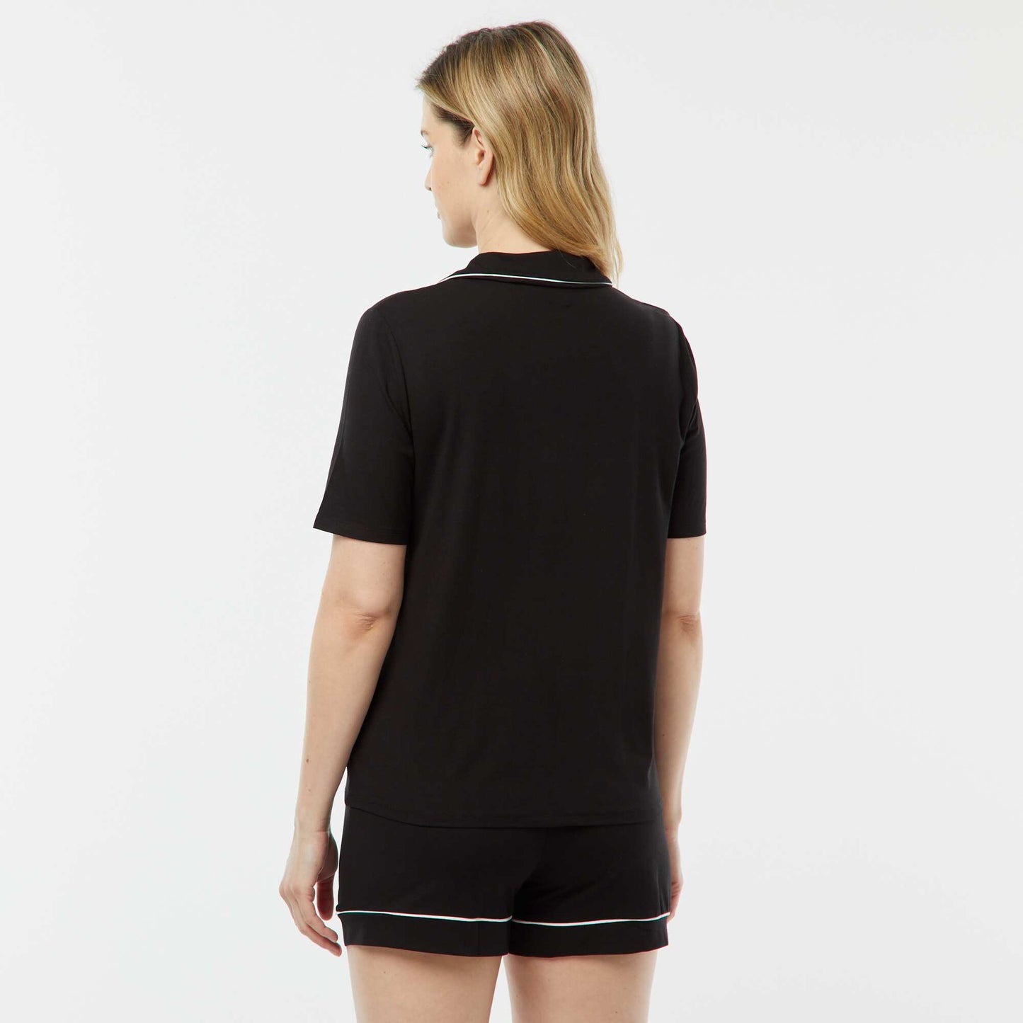 Pyjama court - 2 pièces NOIR