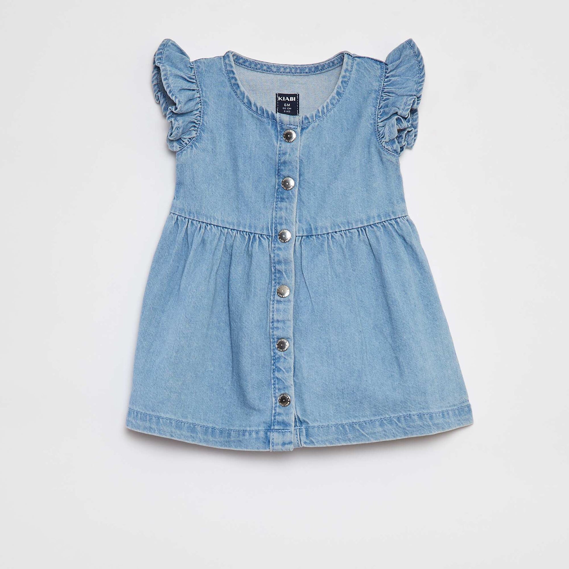 Robe en jean avec volants BLEU