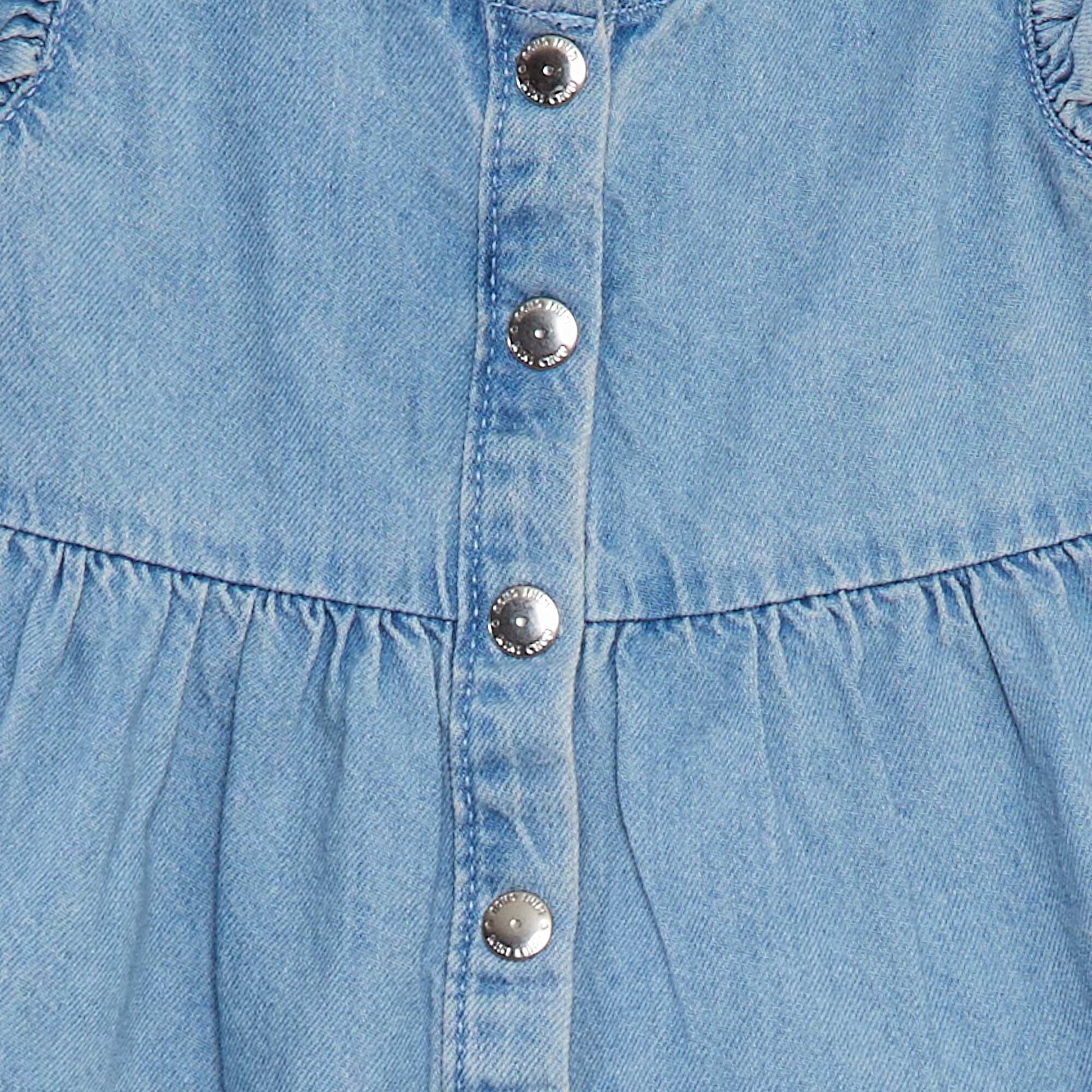 Robe en jean avec volants BLEU