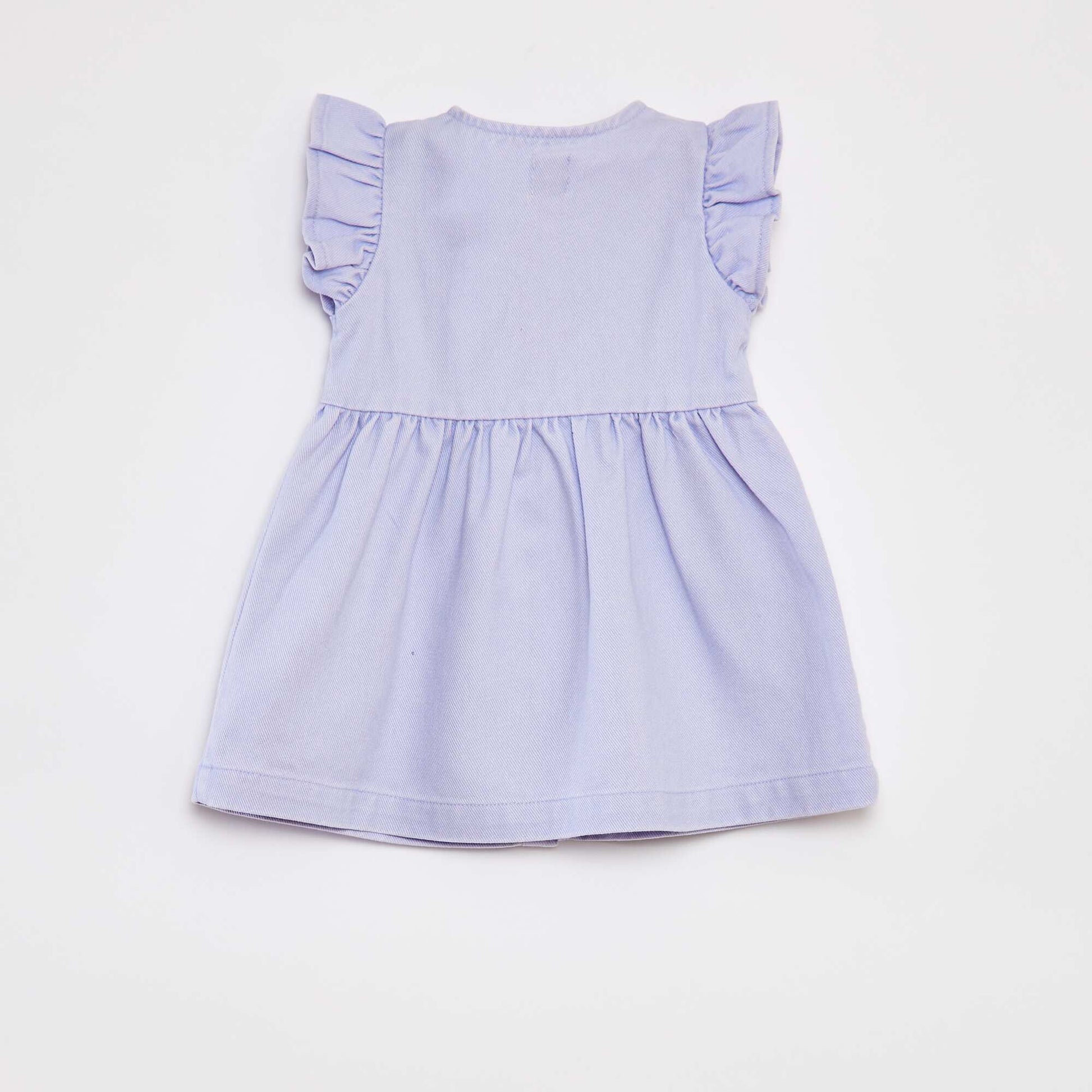 Robe en denim avec manches courtes volantées VIOLET