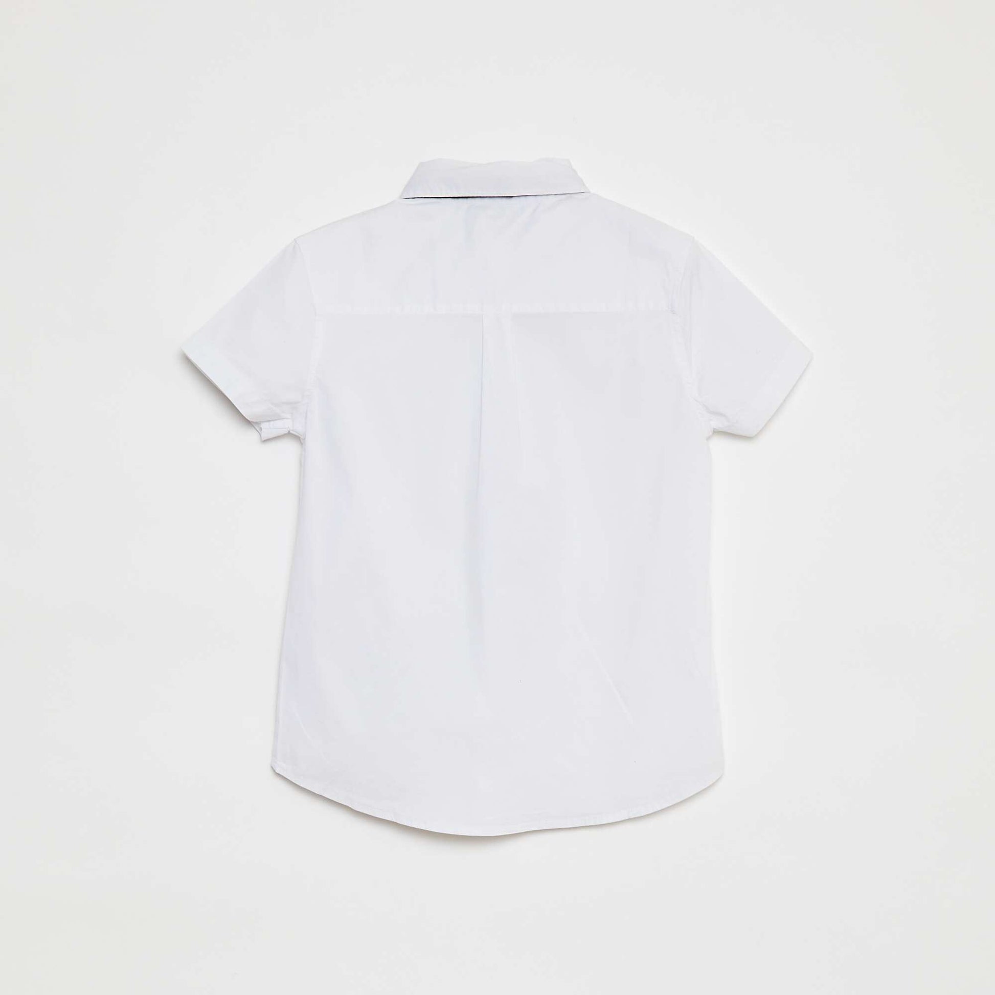 Chemise à manches courtes avec cravate BLANC