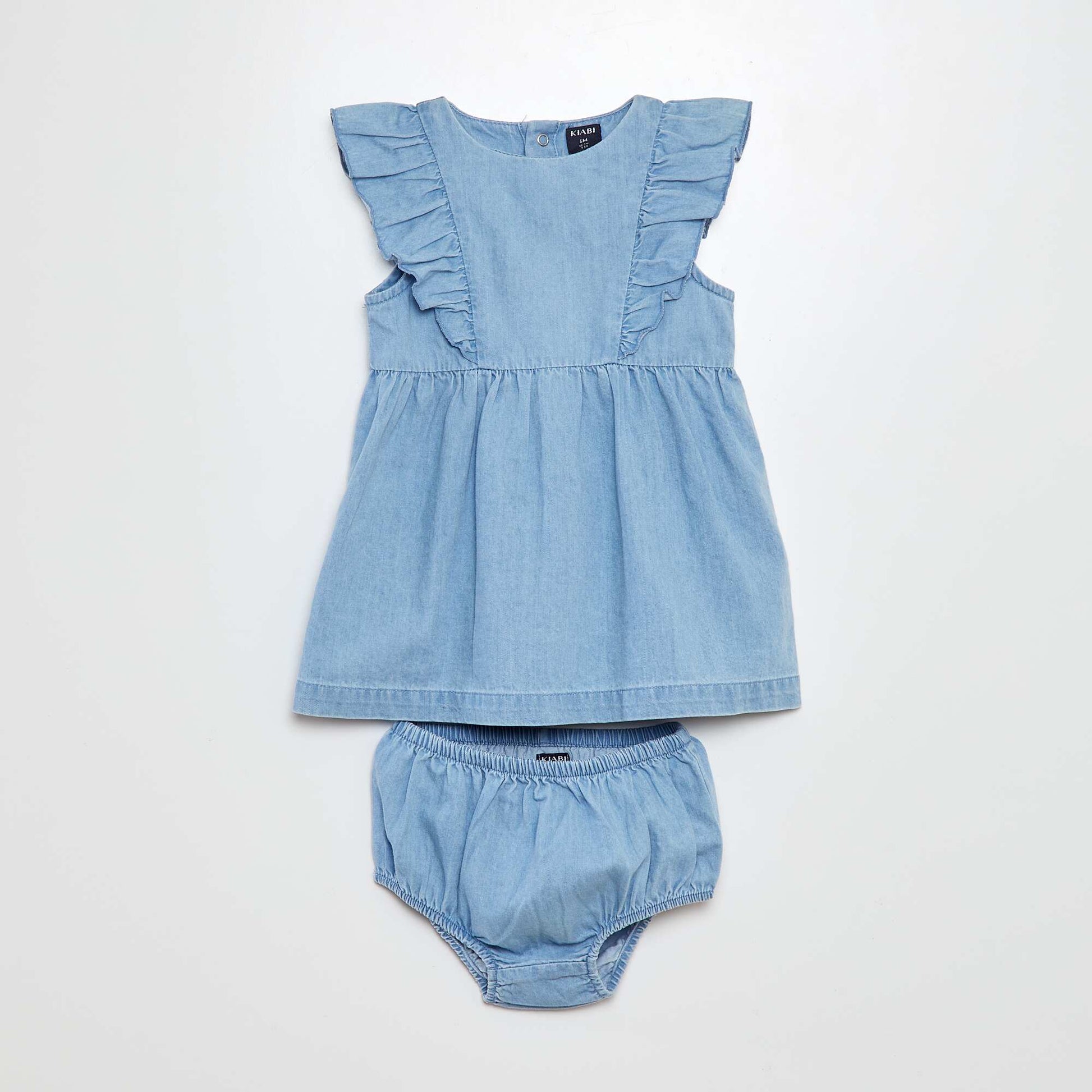 Robe en denim + culotte - 2 pièces BLEU