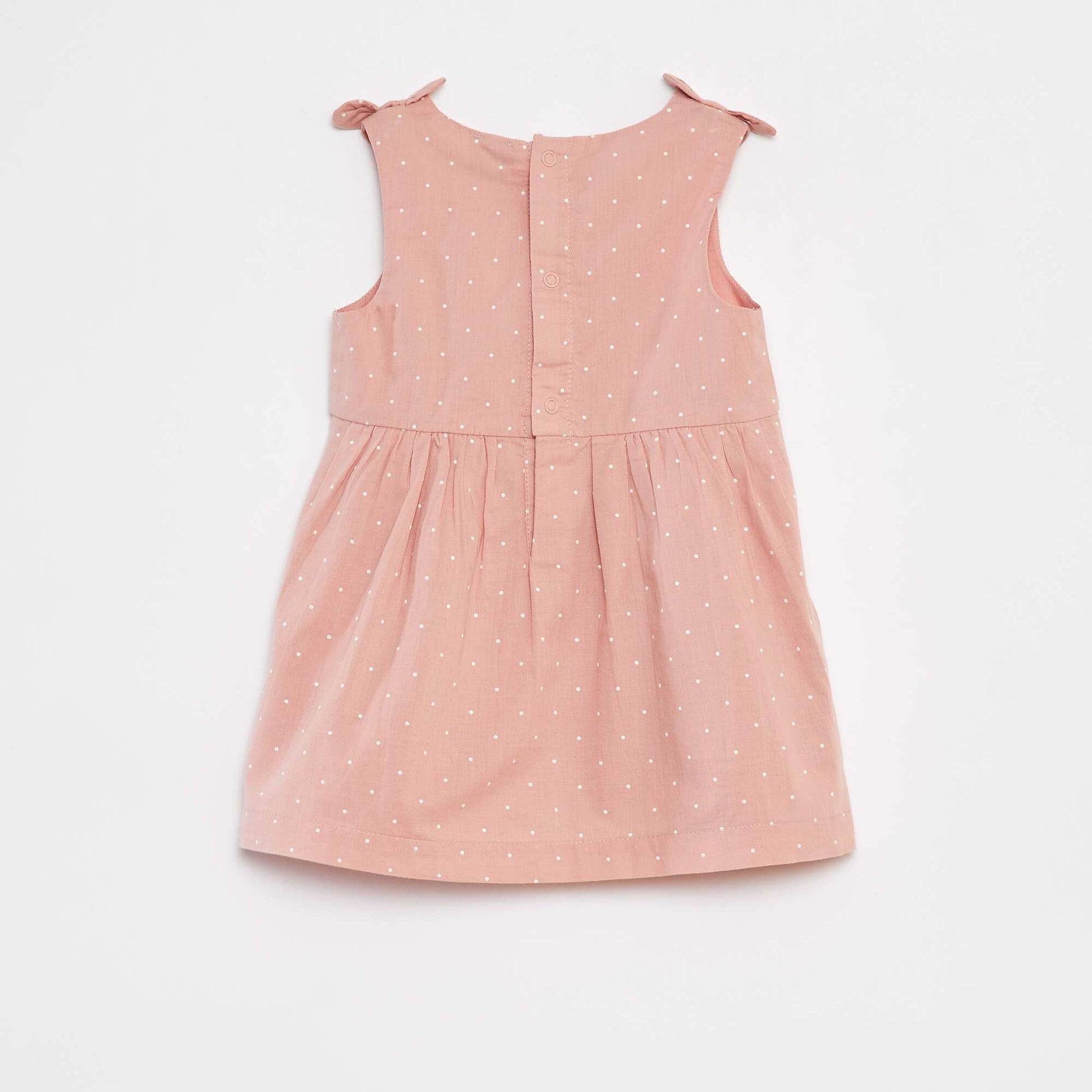 Robe sans manches en voile de coton ROSE