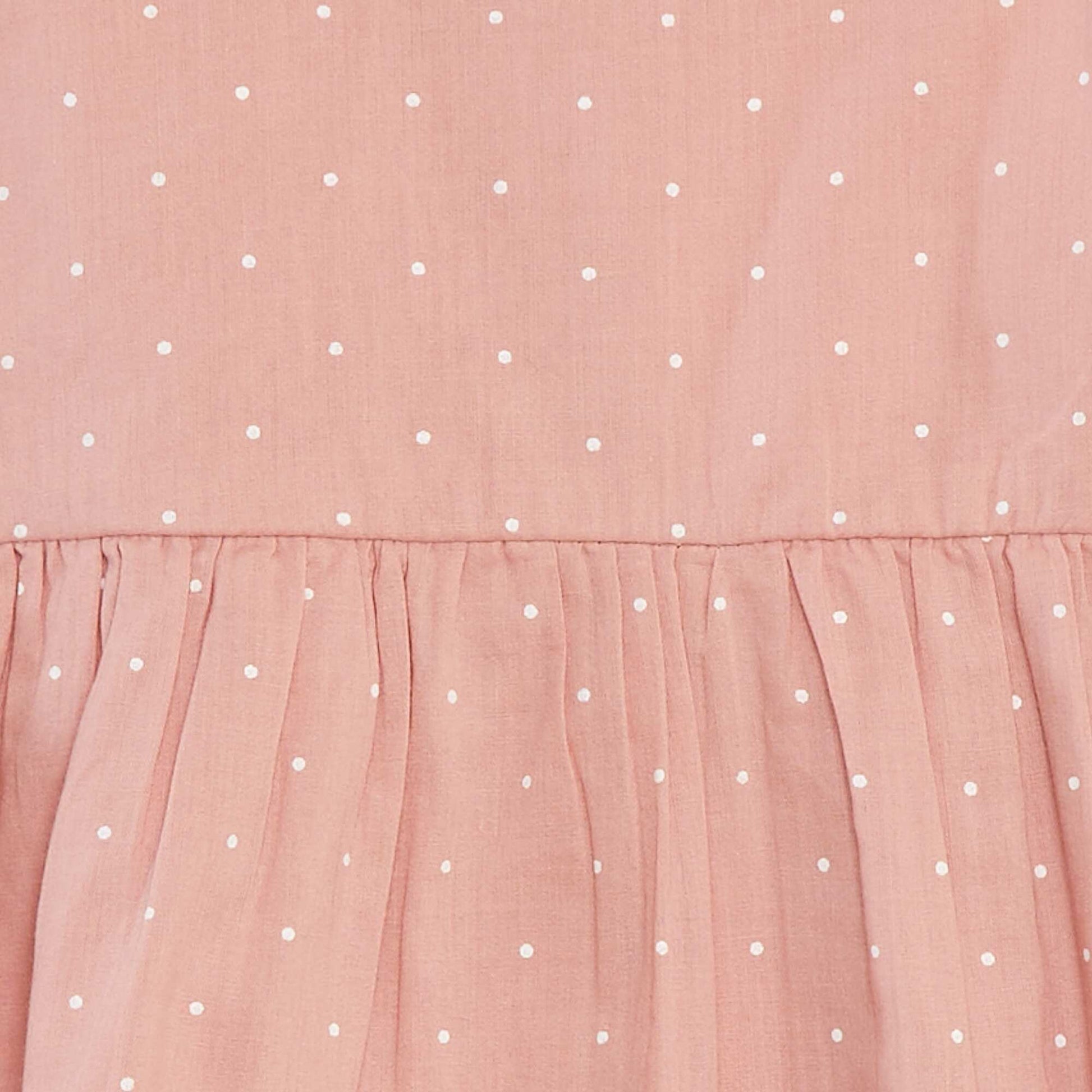 Robe sans manches en voile de coton ROSE