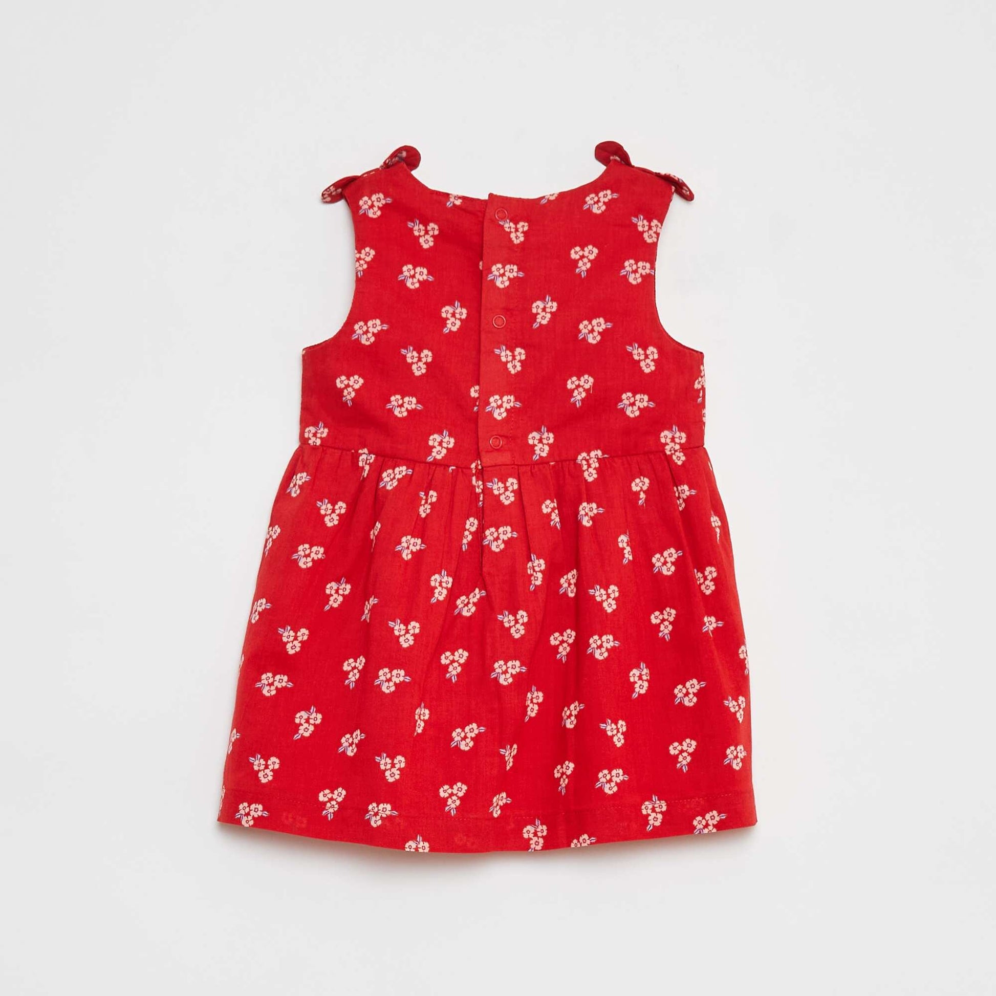 Robe sans manches en voile de coton ROUGE