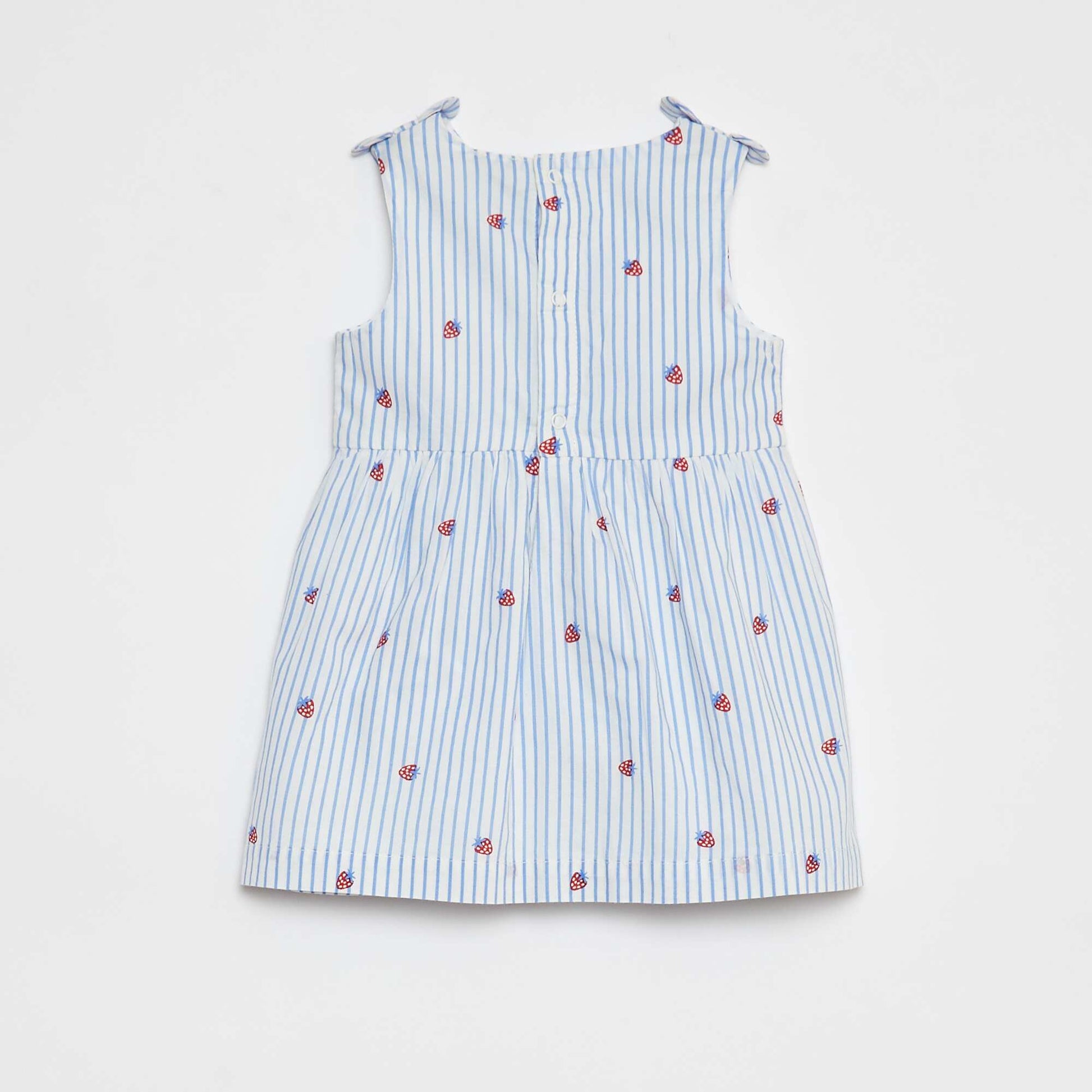 Robe sans manches en voile de coton BLANC