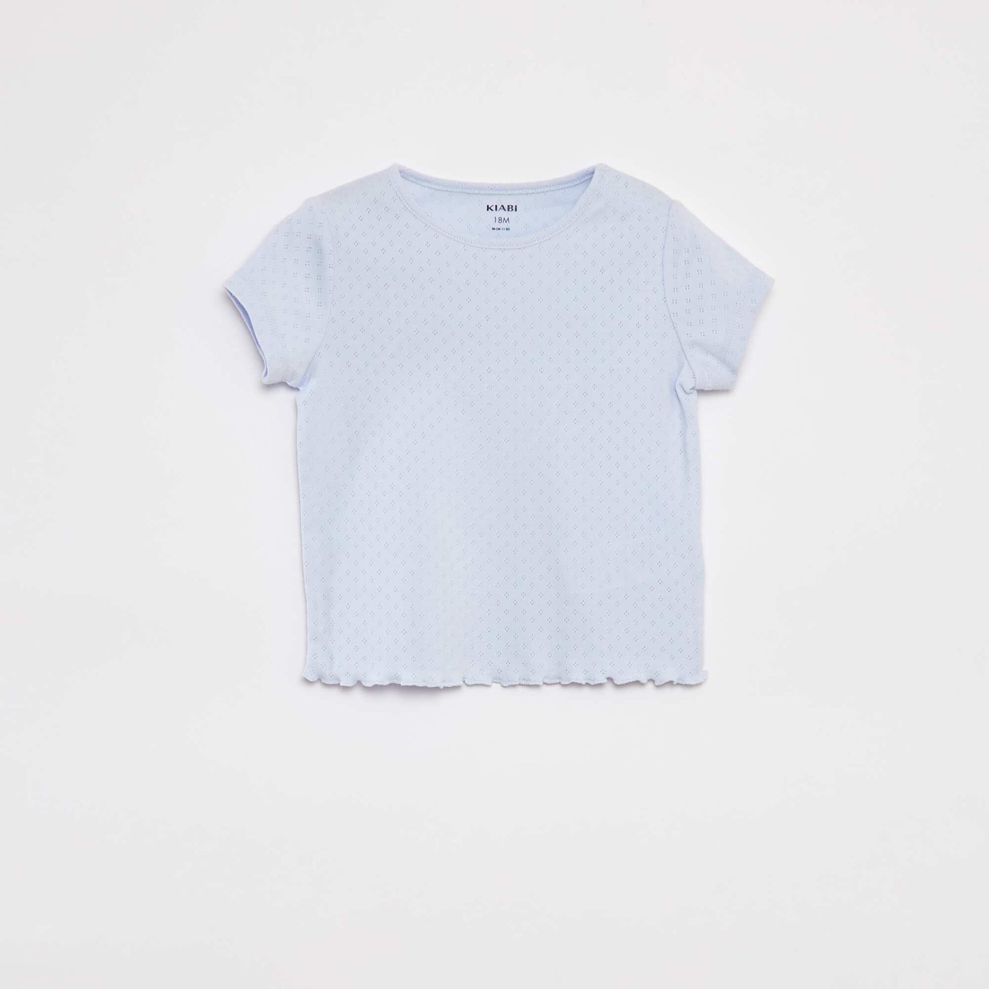 Pyjama en pointelle t-shirt + short - 2 pièces BLEU