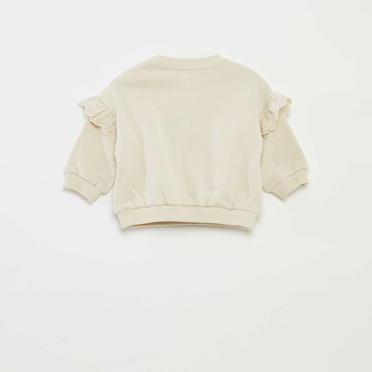 Sweat 'Blanche neige' 'Disney' avec volants sur les manches BLANC