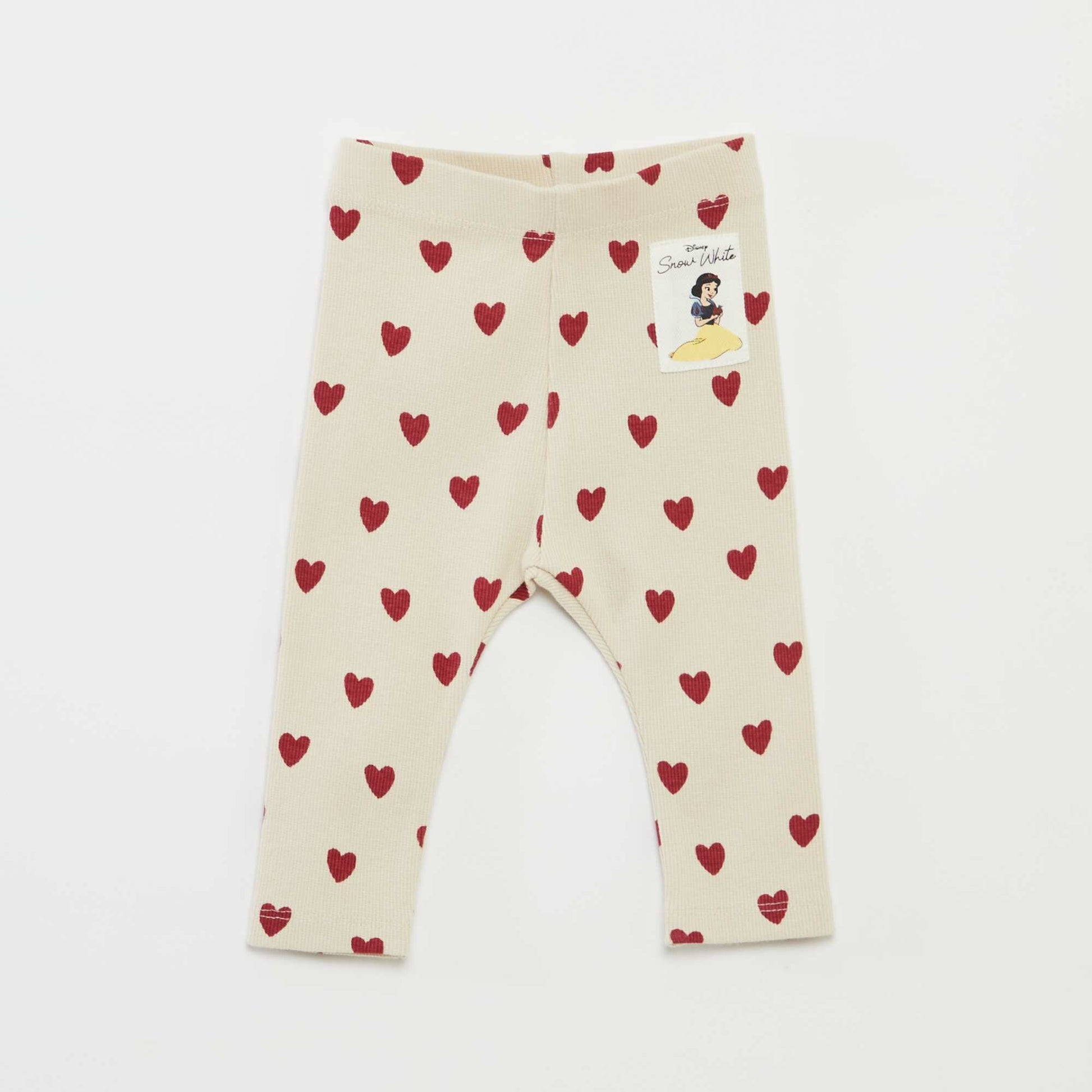 Legging côtelé imprimé BLANC