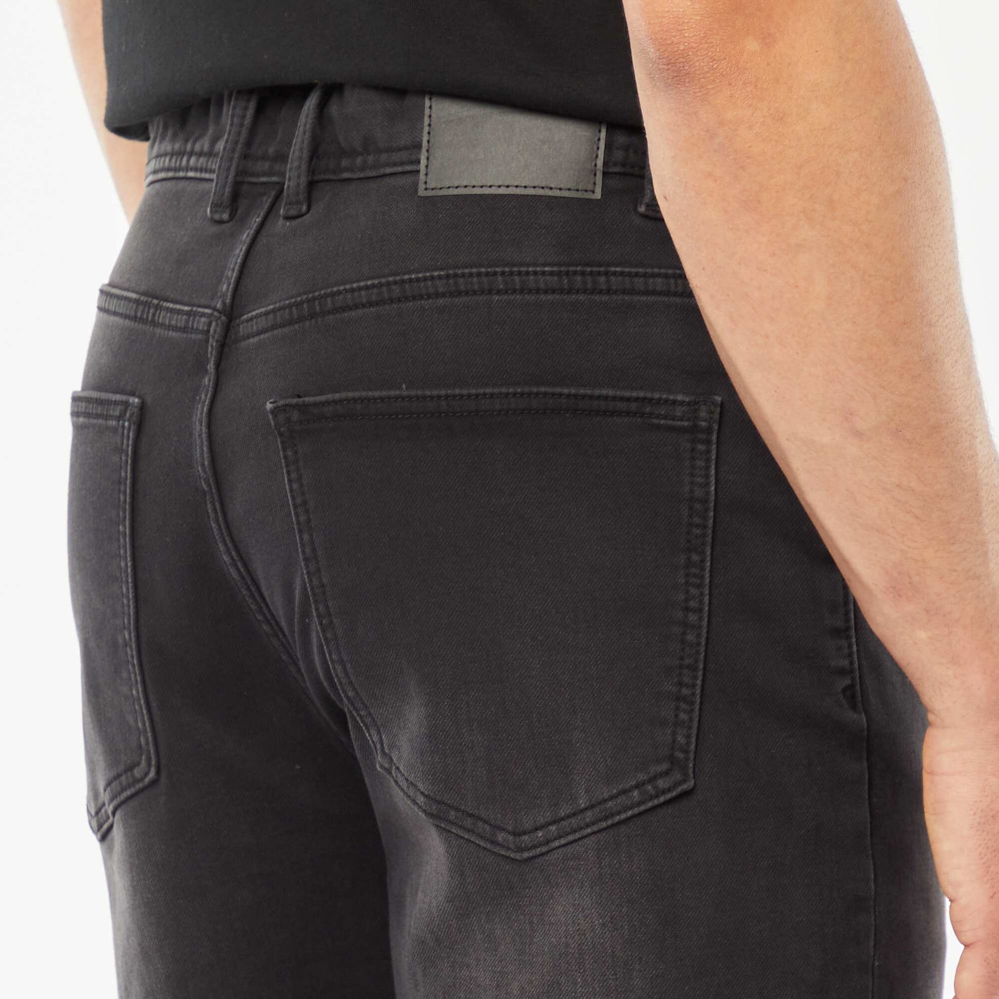 Bermuda en jean slim NOIR