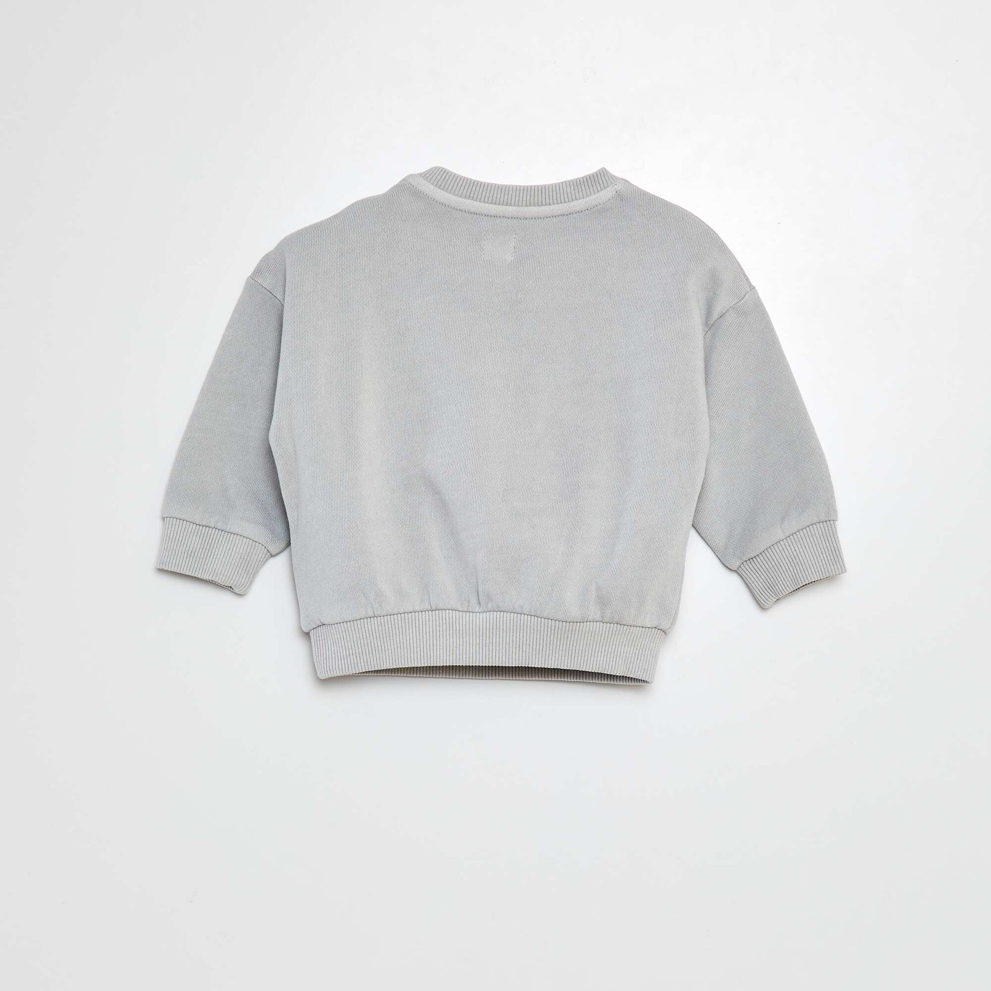 Sweat en molleton imprimé recto/verso BLEU