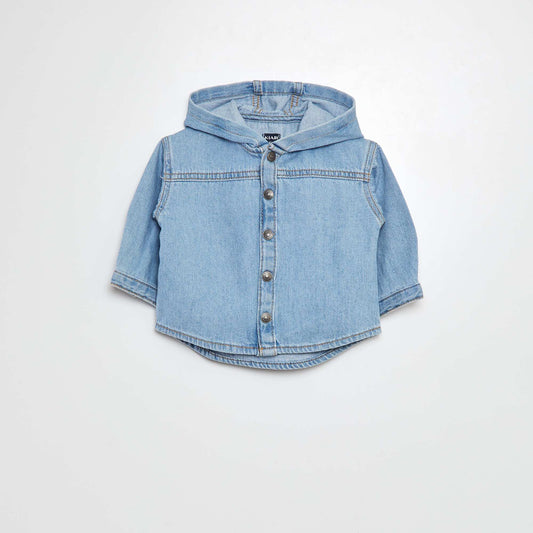 Chemise en jean à capuche BLEU