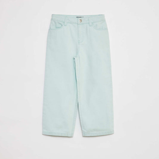 Pantalon denim cropped VERT