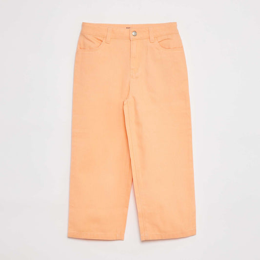 Pantalon denim cropped ORANGE