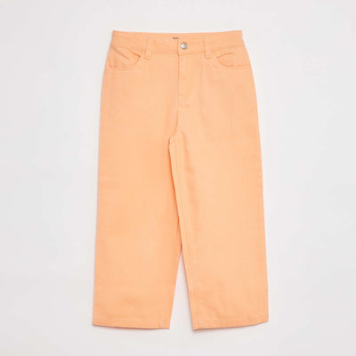 Pantalon denim cropped ORANGE