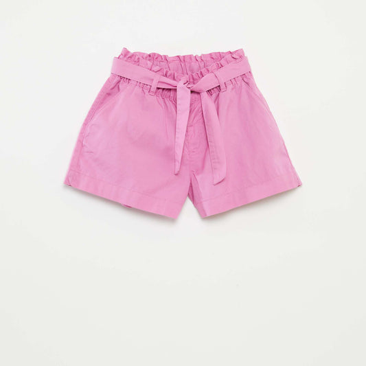 Short paperbag avec ceinture ROSE