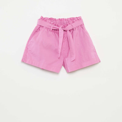 Short paperbag avec ceinture ROSE