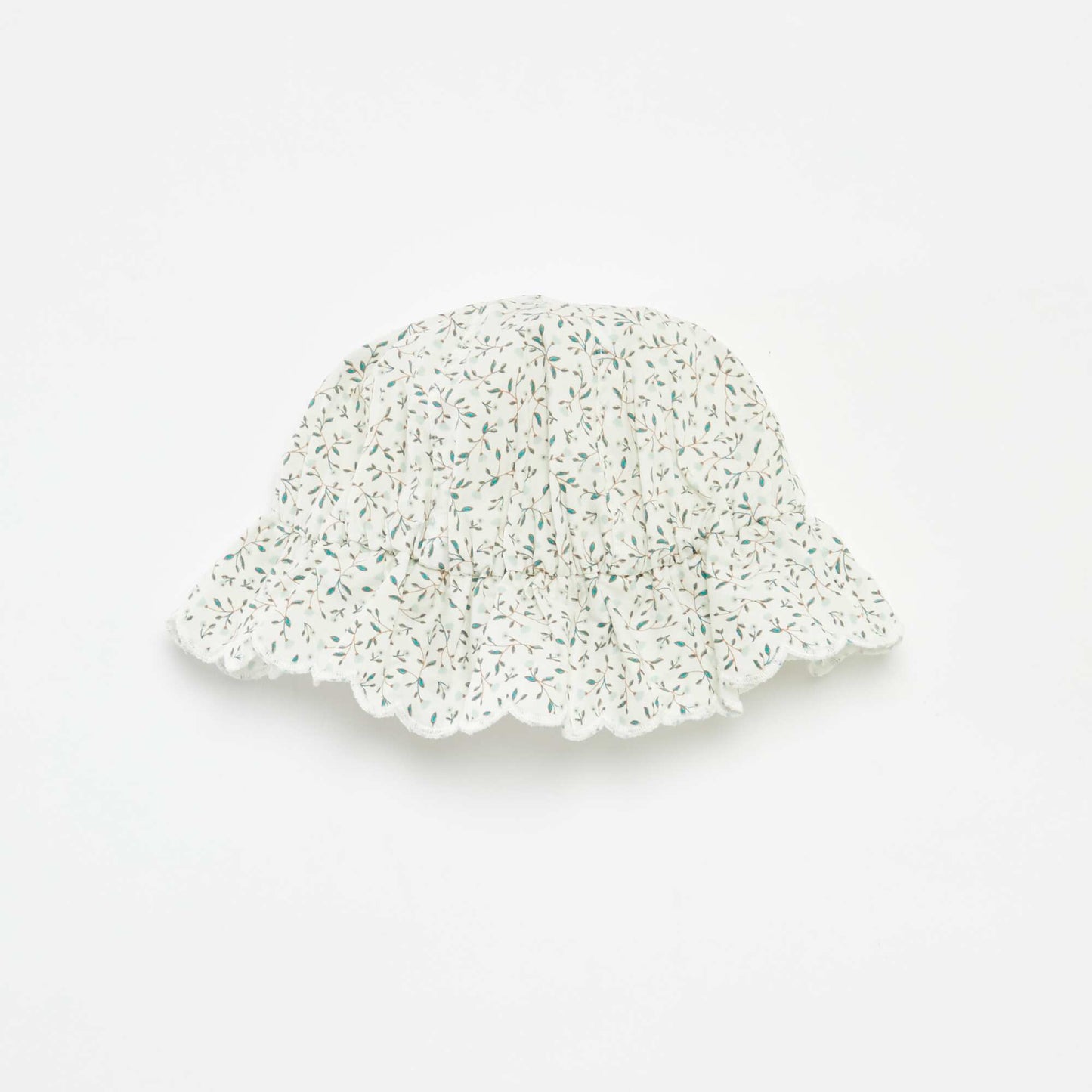 Ensemble blouse à manches courtes + short + chapeau - 3 pièces BLANC