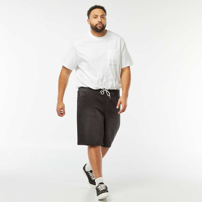 Bermuda slim en denim stretch GRIS