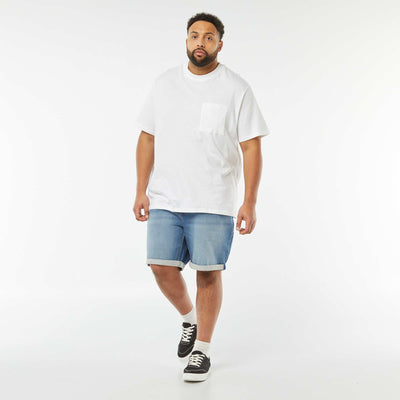 Bermuda stretch en denim BLEU