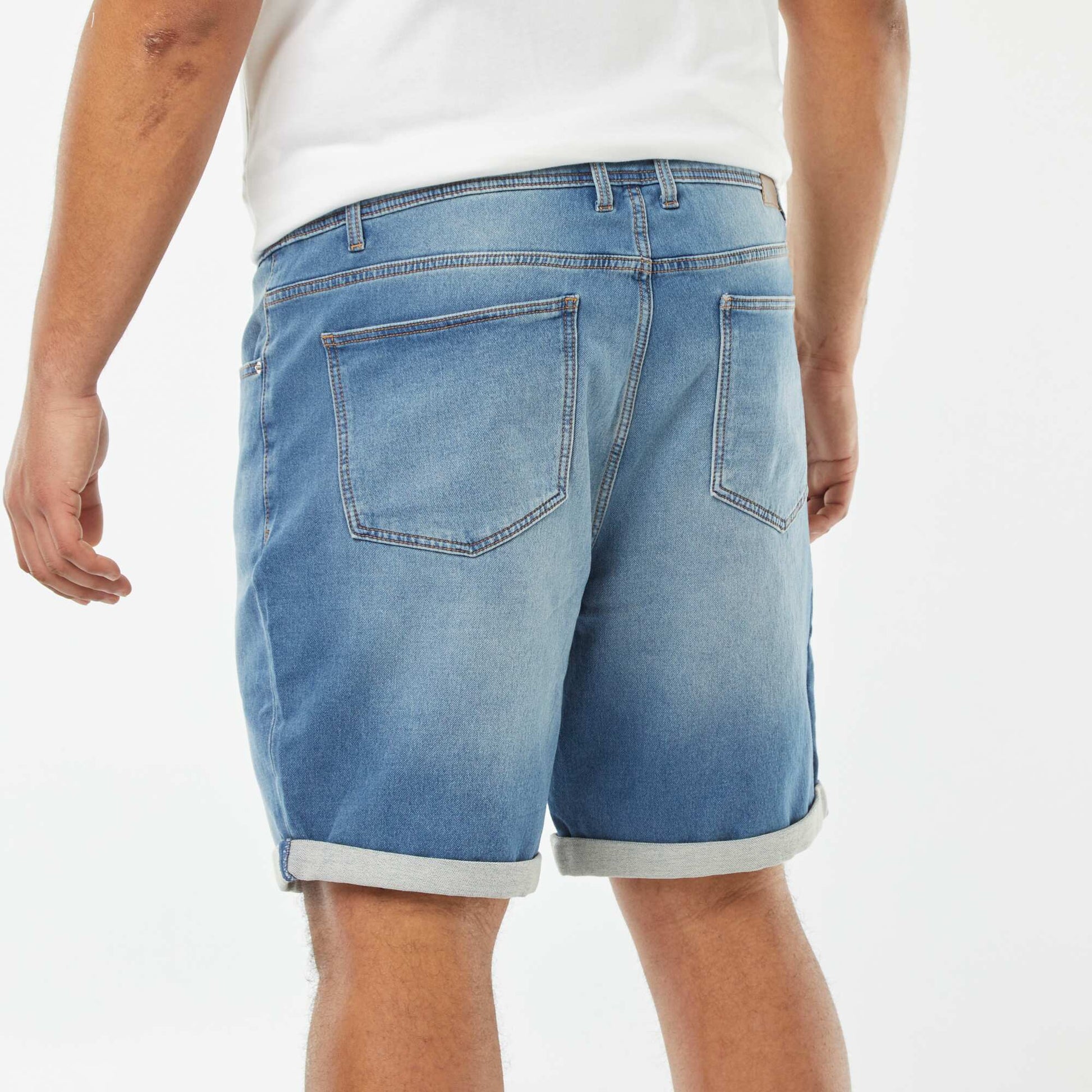 Bermuda stretch en denim BLEU