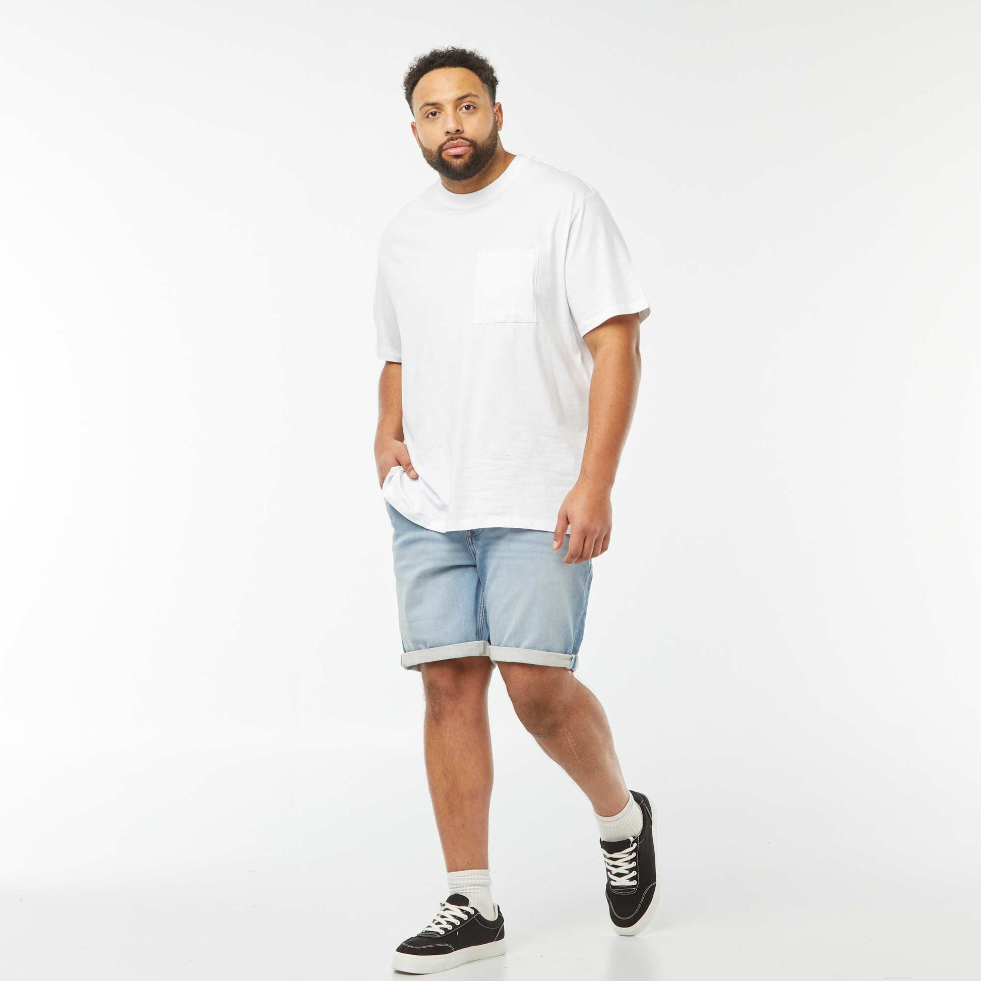 Bermuda stretch en denim TRIPLE STONE