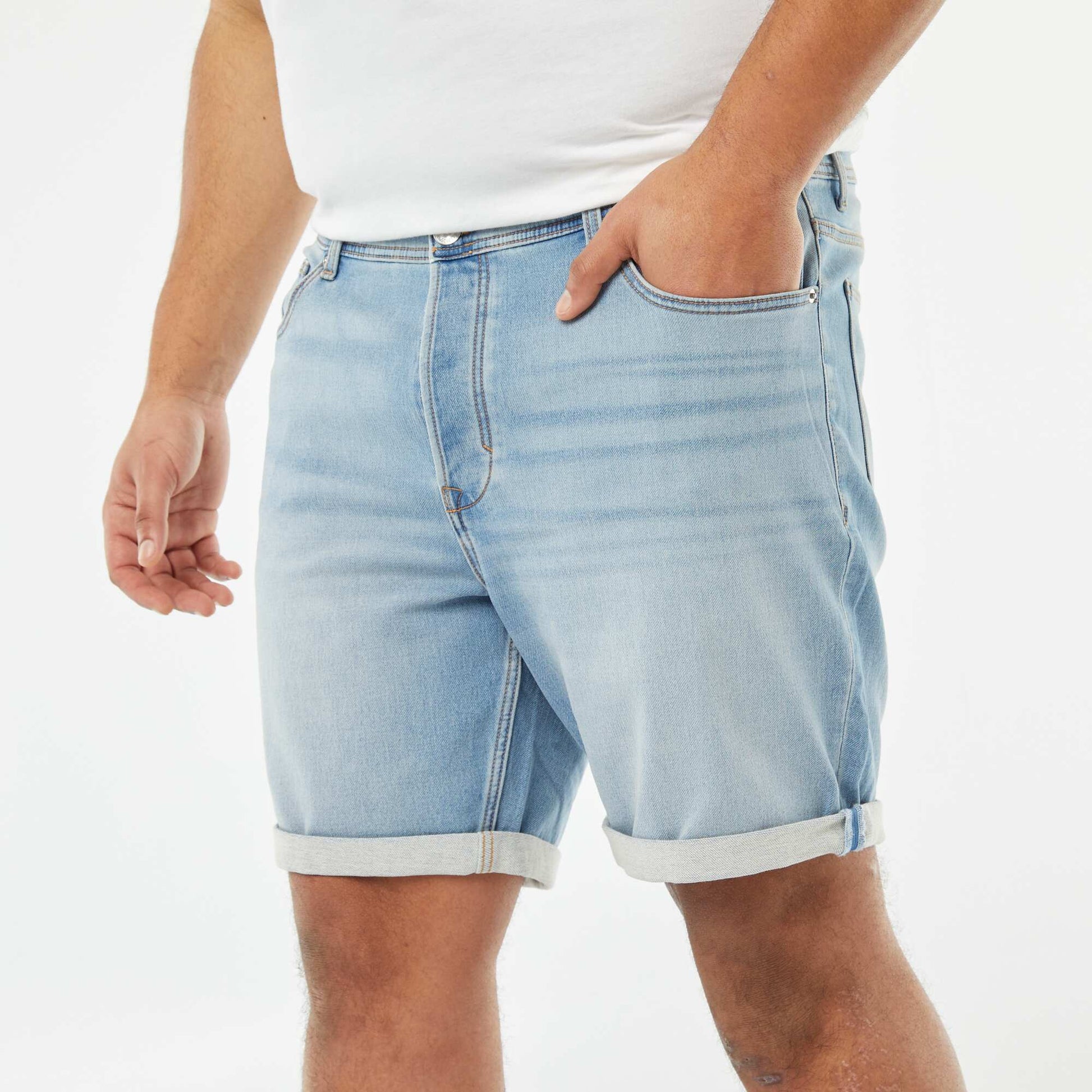 Bermuda stretch en denim TRIPLE STONE