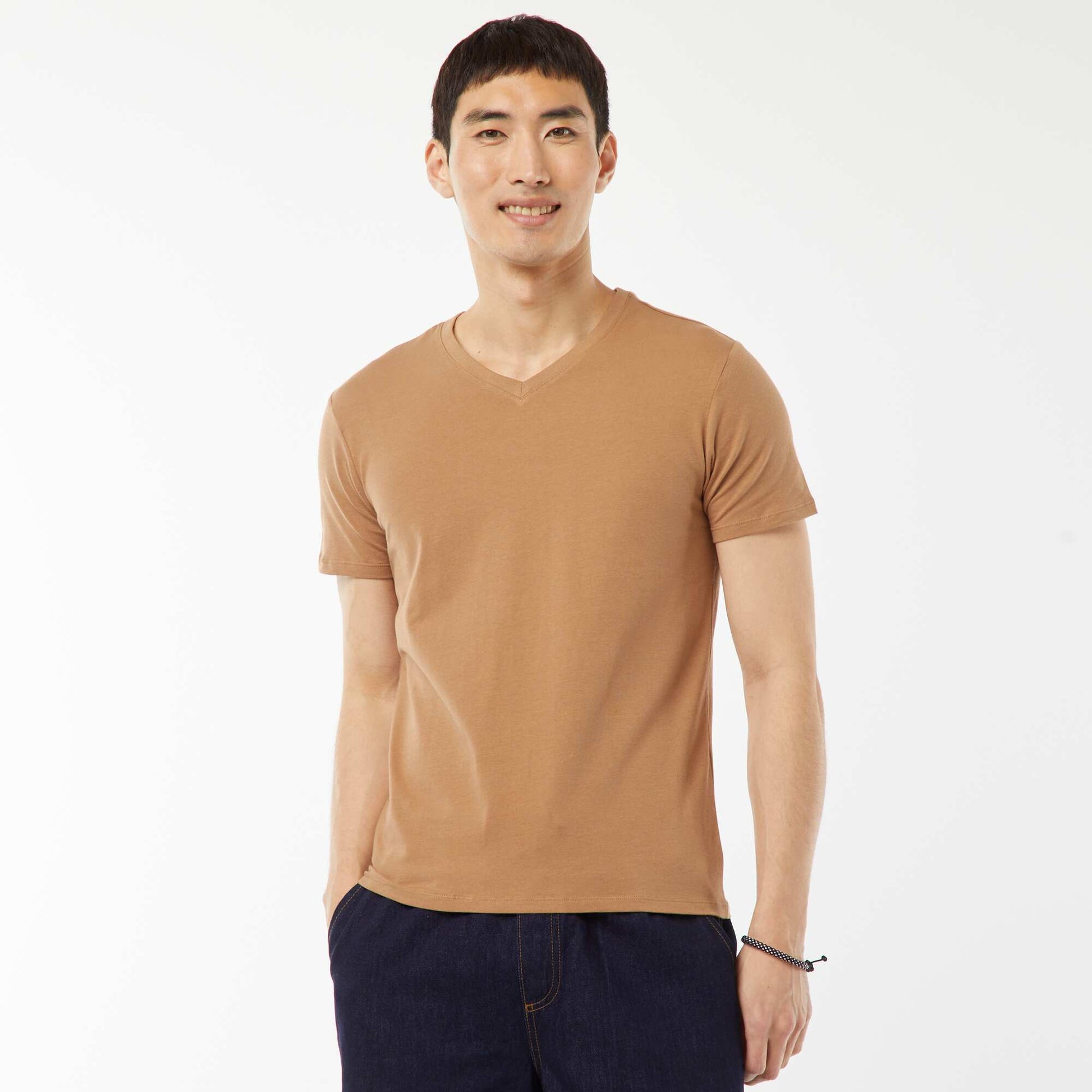 Tee-shirt regular stretch BEIGE
