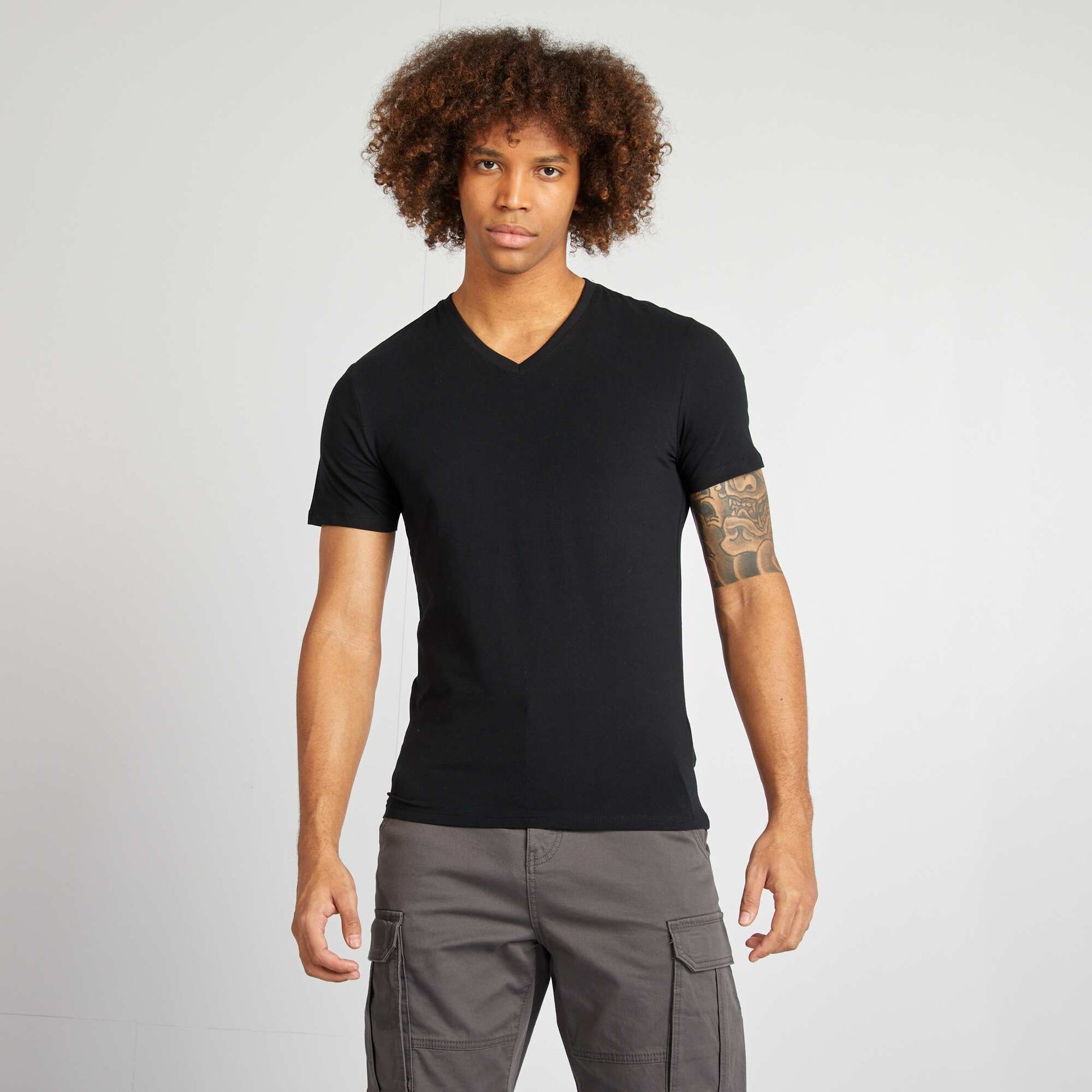 Tee-shirt regular stretch NOIR