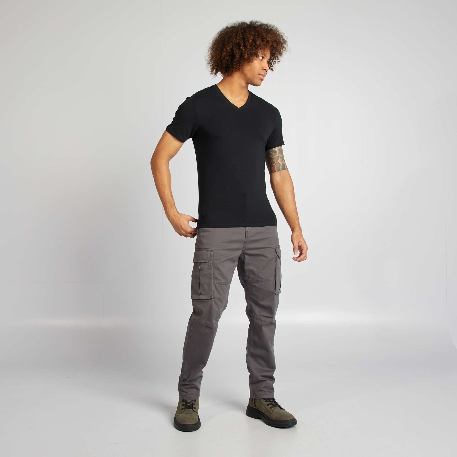 Tee-shirt regular stretch NOIR