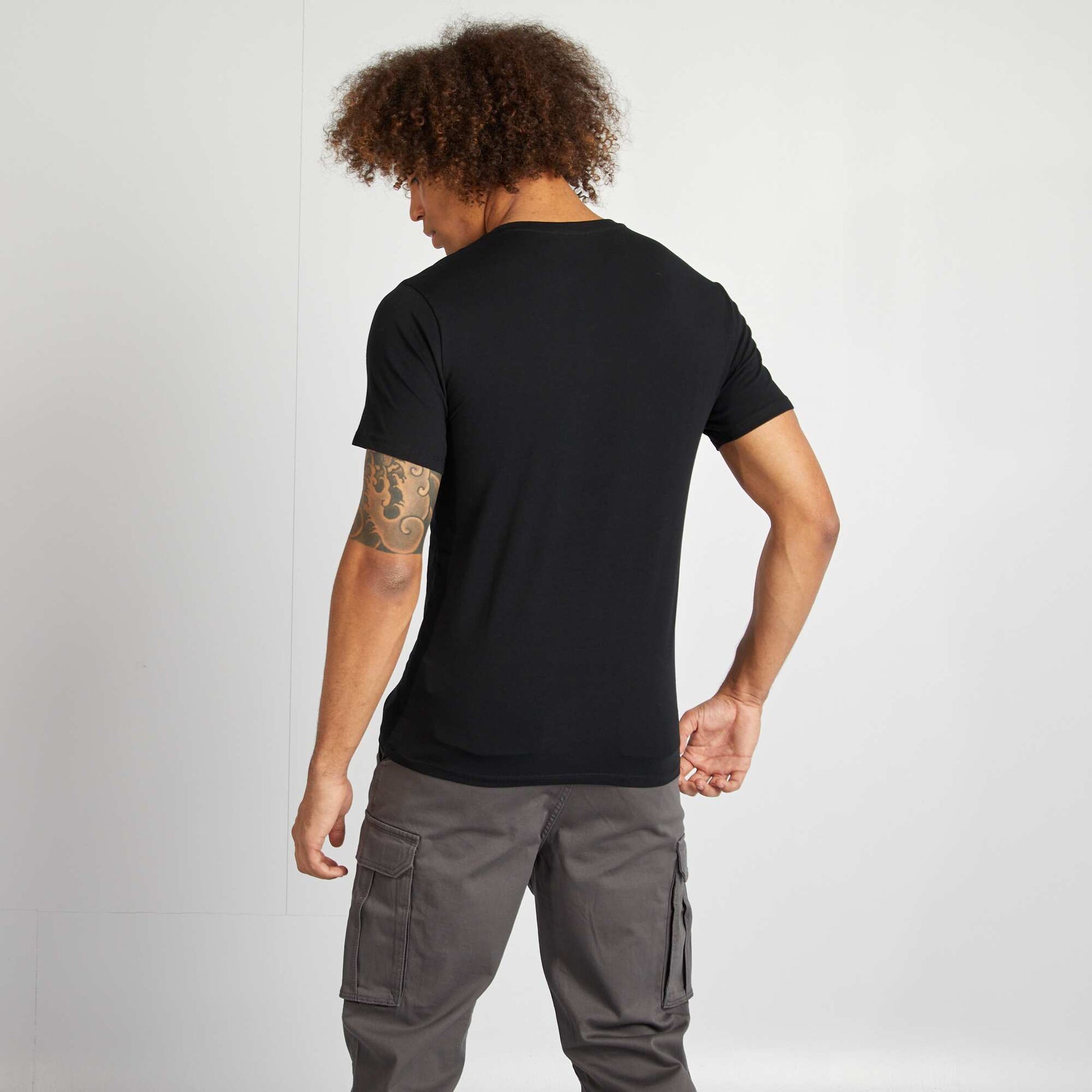 Tee-shirt regular stretch NOIR