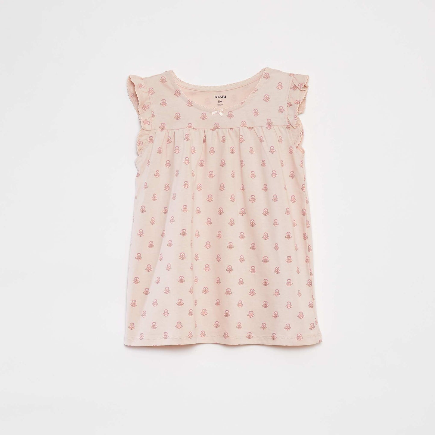 Pyjama court t-shirt volanté + short - 2 pièces ROSE