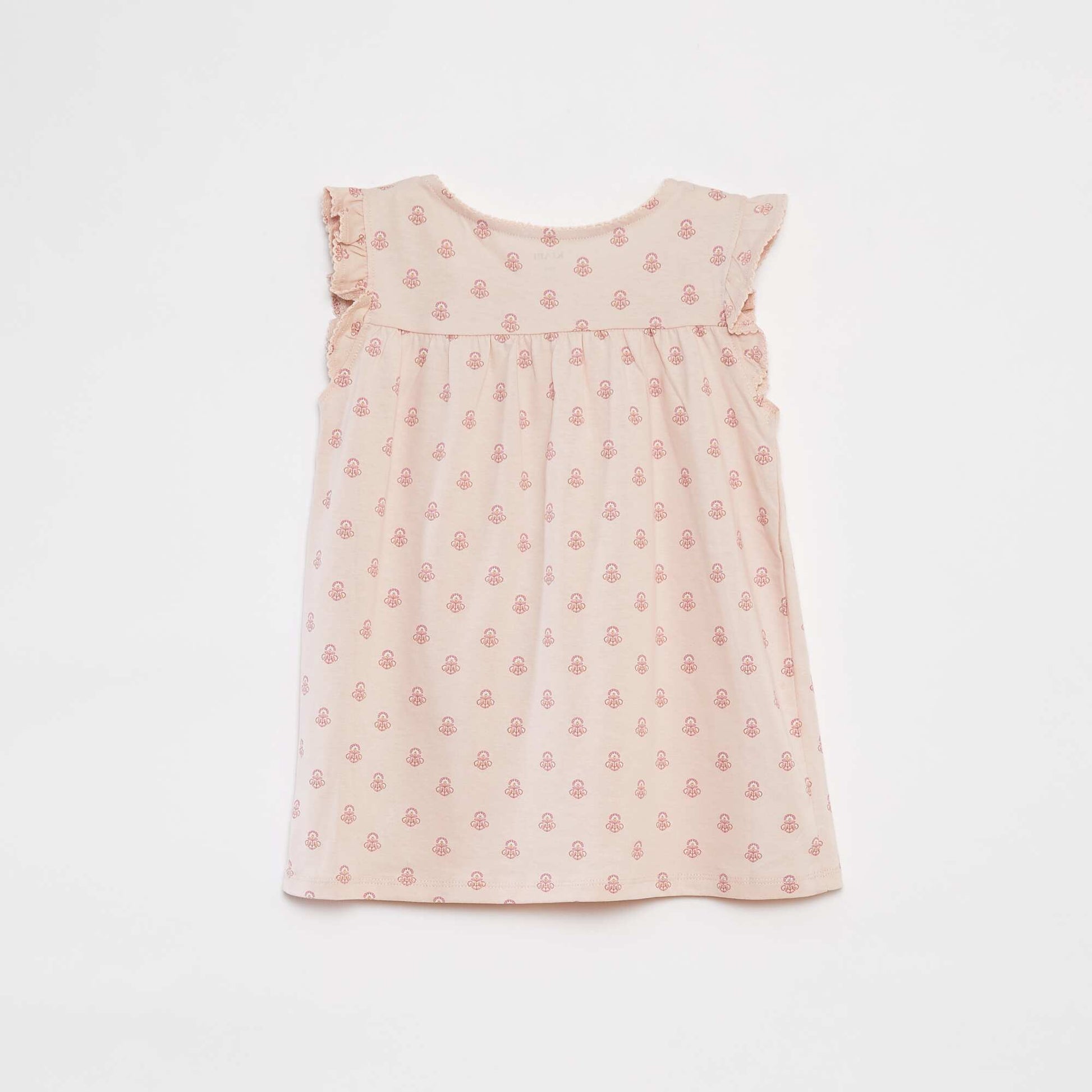 Pyjama court t-shirt volanté + short - 2 pièces ROSE
