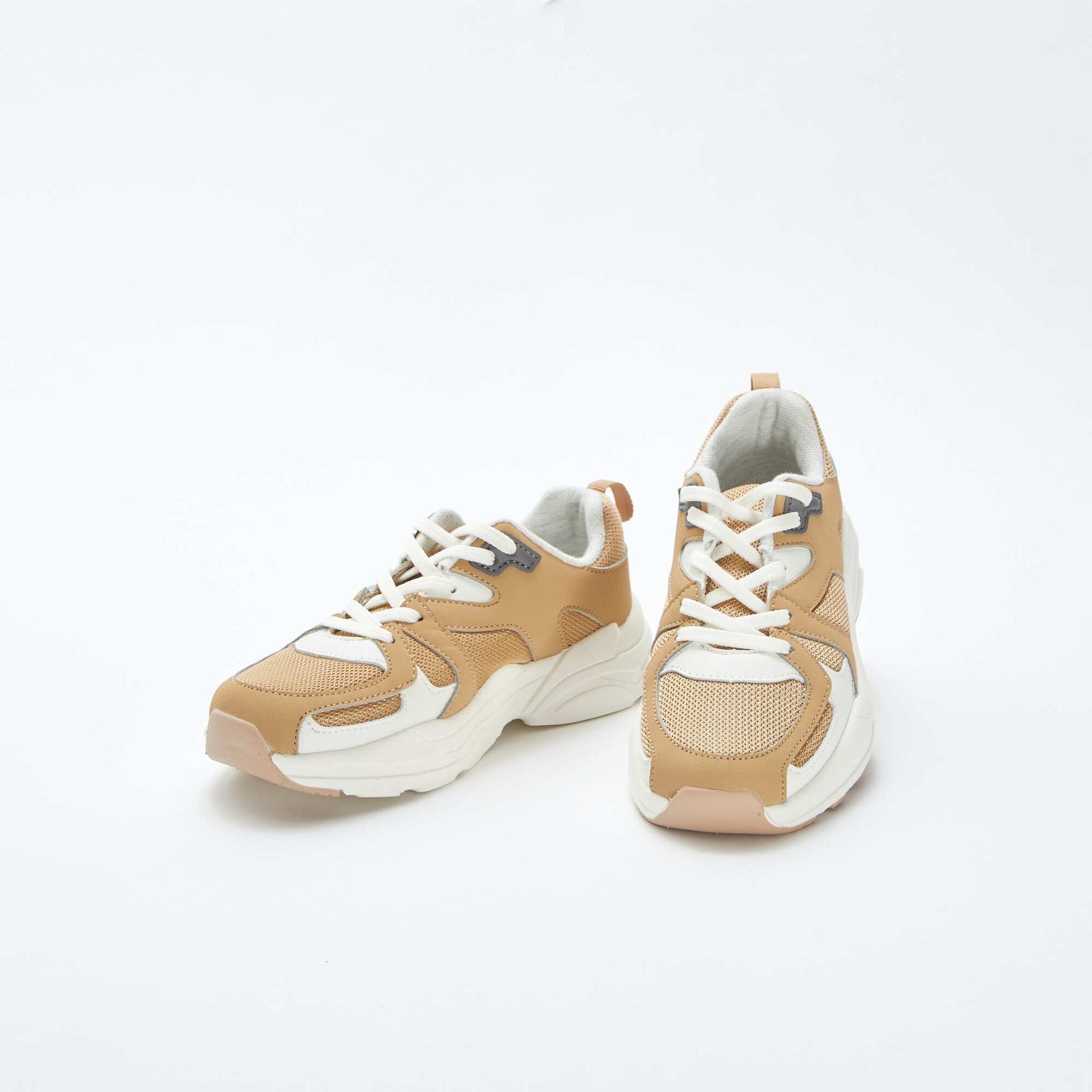 Baskets en mesh en simili BLANC