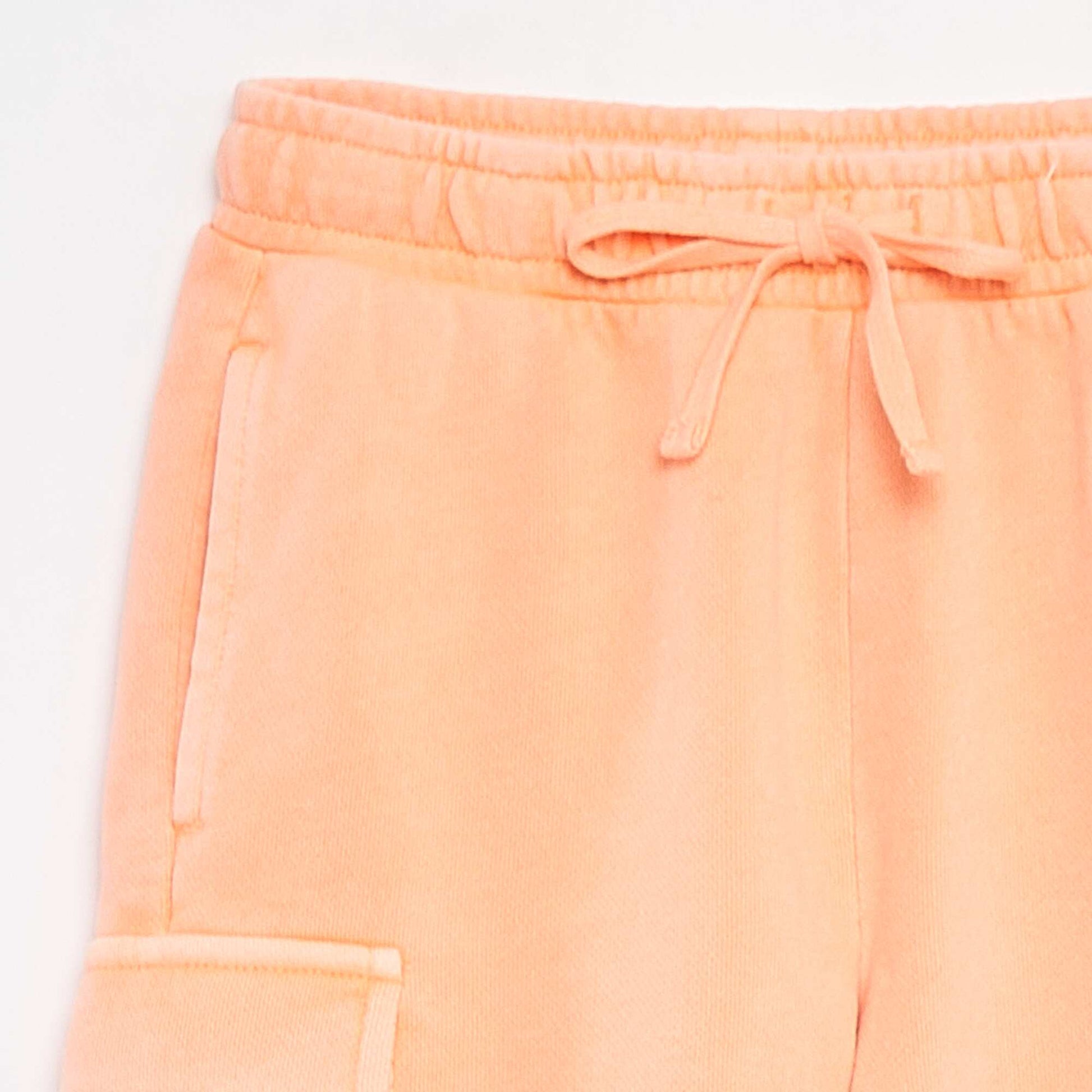 Short en molleton léger avec poche à rabat ORANGE
