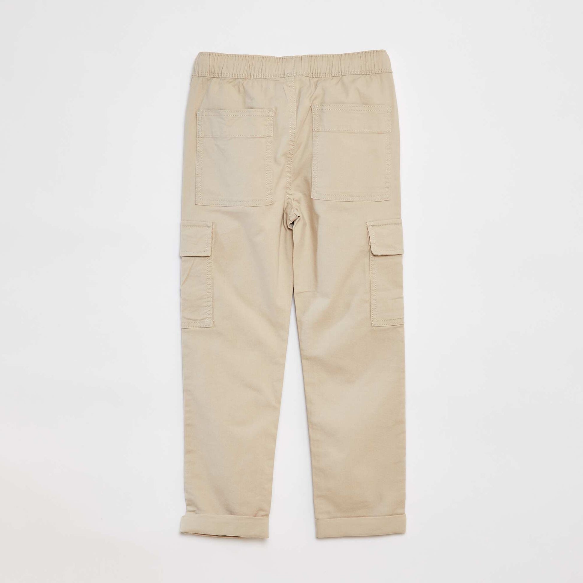 Pantalon multipoche uni BEIGE