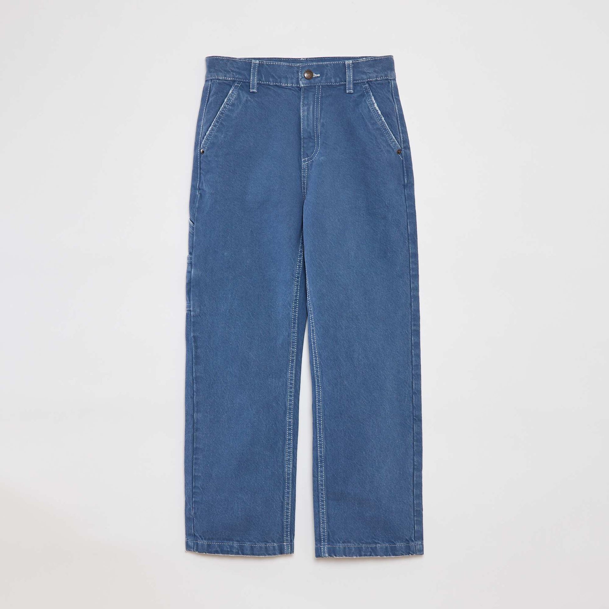 Pantalon slim avec taille ajustable BLEU