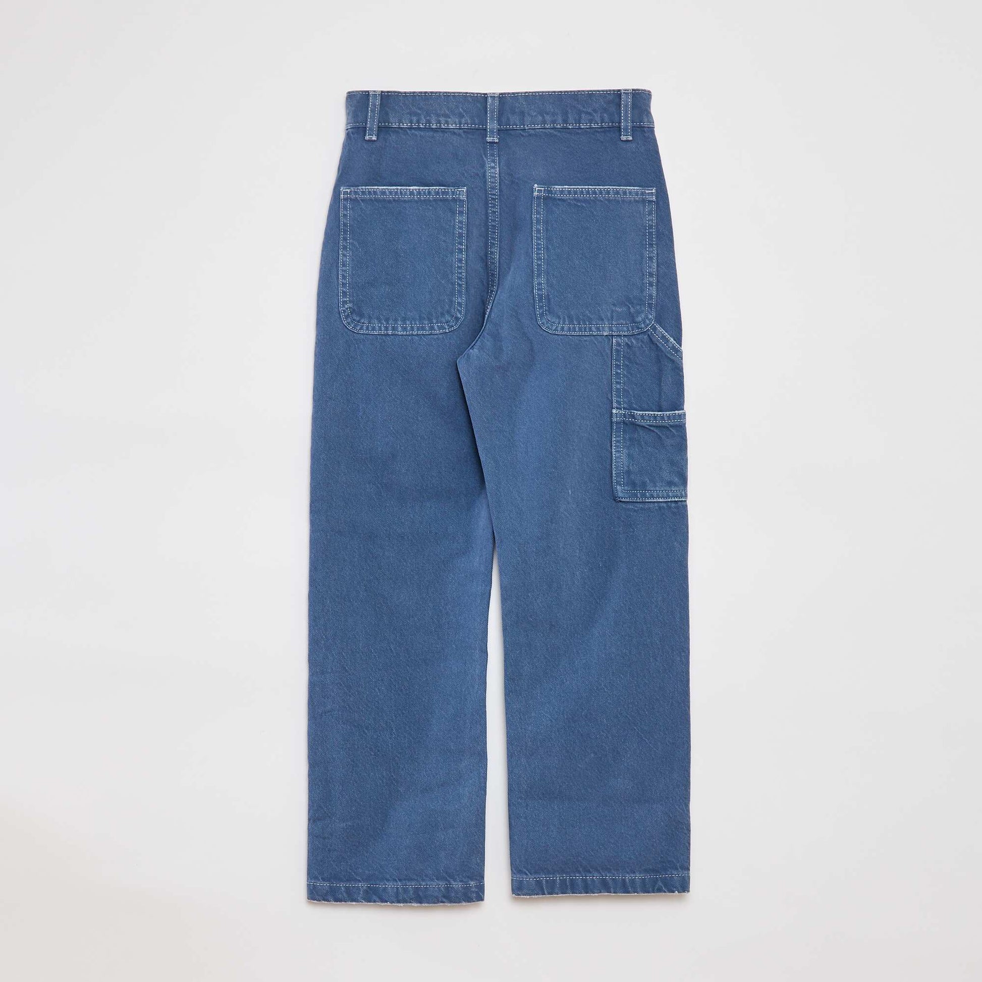 Pantalon slim avec taille ajustable BLEU