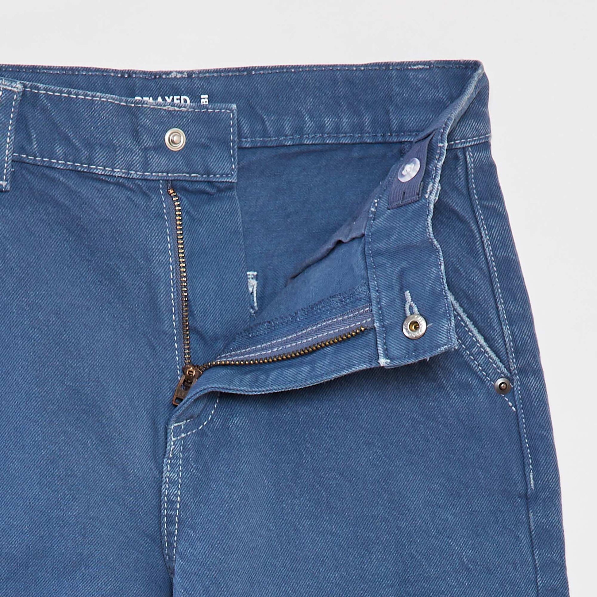 Pantalon slim avec taille ajustable BLEU